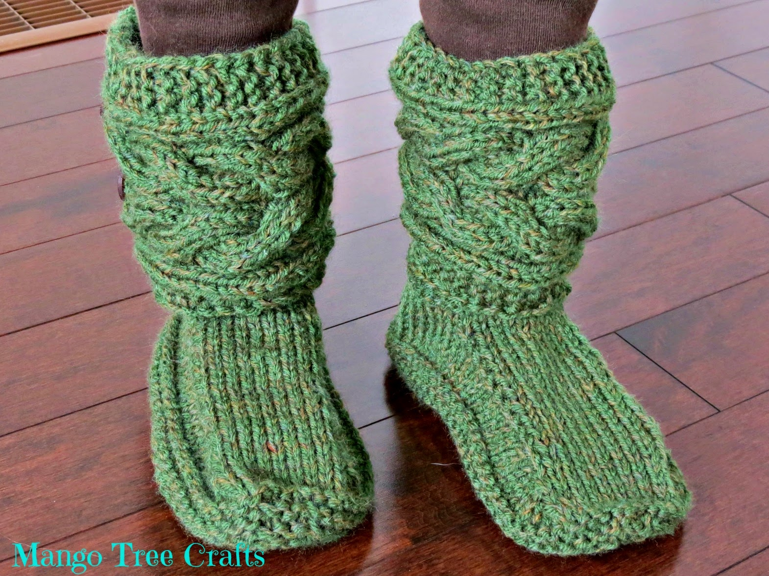 Knitting Patterns For Slipper Boots Knitted Slipper Boots