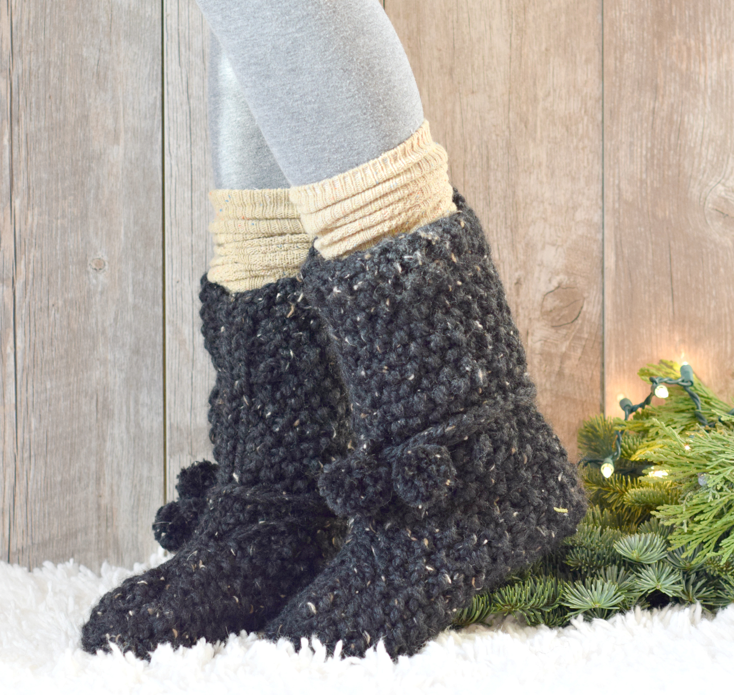 Knitting Patterns For Slipper Boots Mountain Chalet Boot Slipper Knitting Pattern Knit Flat Mama In