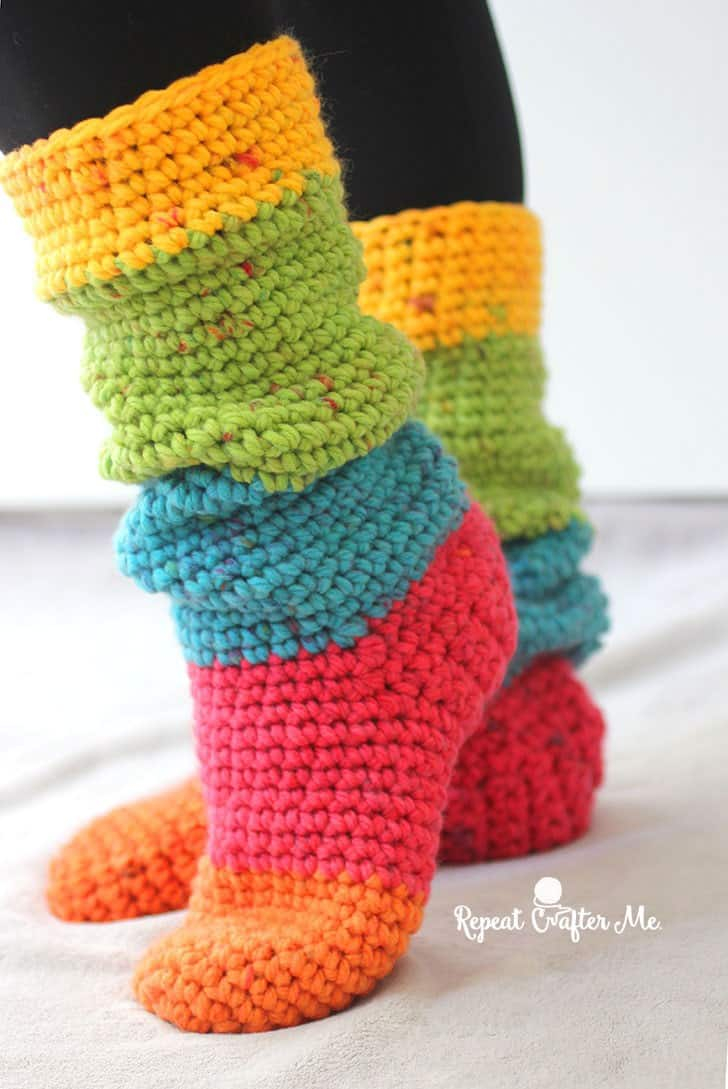 Knitting Patterns For Slipper Boots Top 10 Free Crochet Slippers Patterns