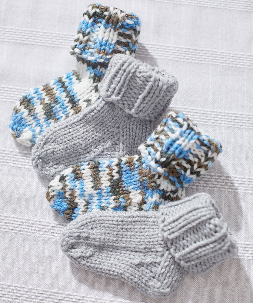 Knitting Patterns For Socks Knit Ba Socks Red Heart