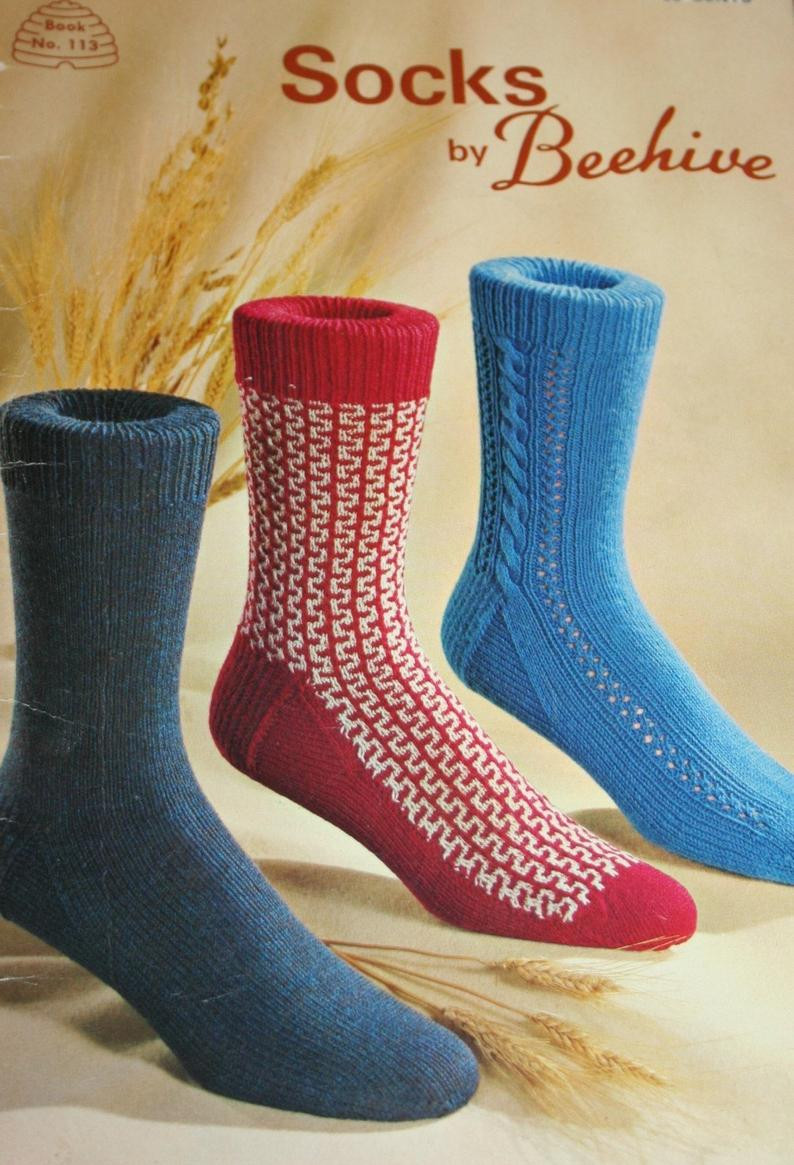 Knitting Patterns For Socks Socks Knitting Patterns Socks Beehive Patons 113 For Men Paper Original Not A Pdf