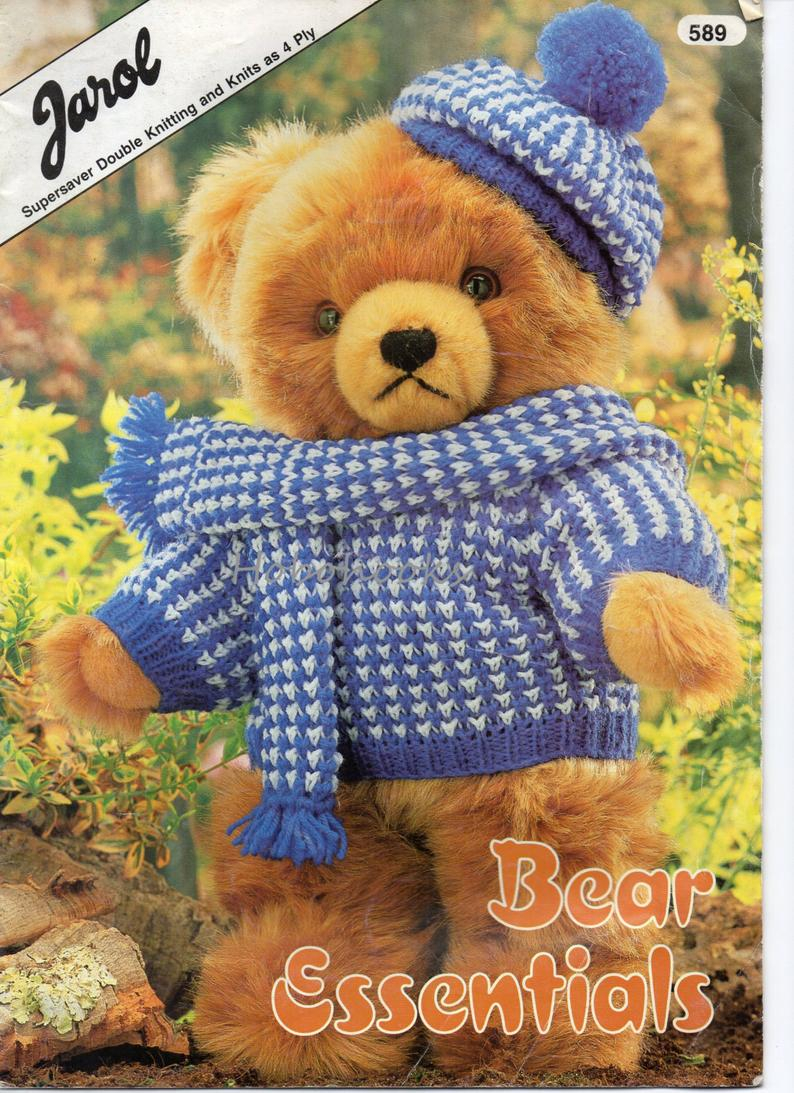 Knitting Patterns For Teddy Bear Clothes Teddy Bear Clothes Knitting Pattern Pdf Teddy Outfits Teddy Clothes 10 Styles 3843 And 48 Cm High Dk 4ply Pdf Instant Download