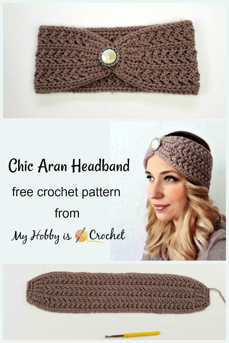 Knitting Patterns Headbands Ear Warmer My Hob Is Crochet Chic Aran Headband Earwarmer Free Crochet