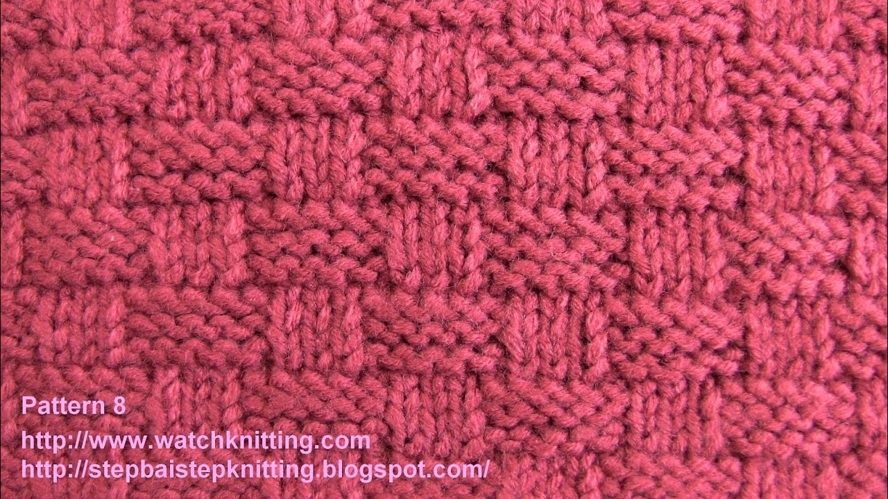 Knitting Patterns Tutorial Basket Stitch Free Knitting Tutorials Watch Knitting Pattern 8