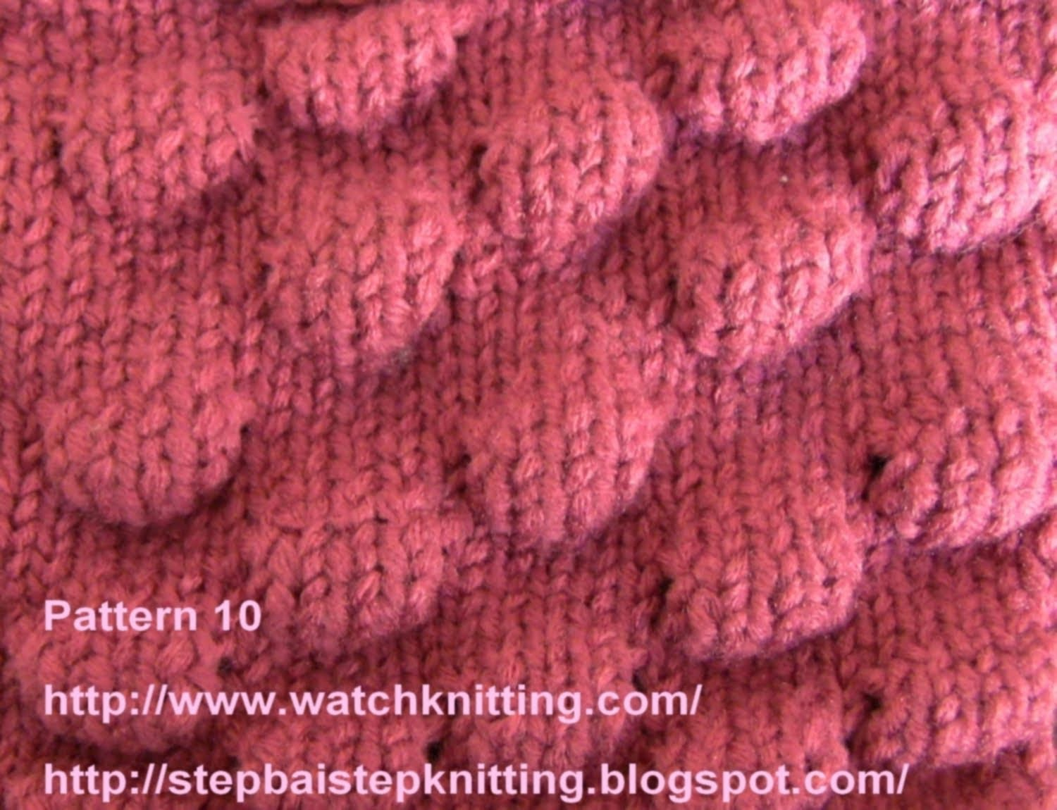 Knitting Patterns Tutorial Knob Stitch Embossed Patterns Free Knitting Patterns Tutorial