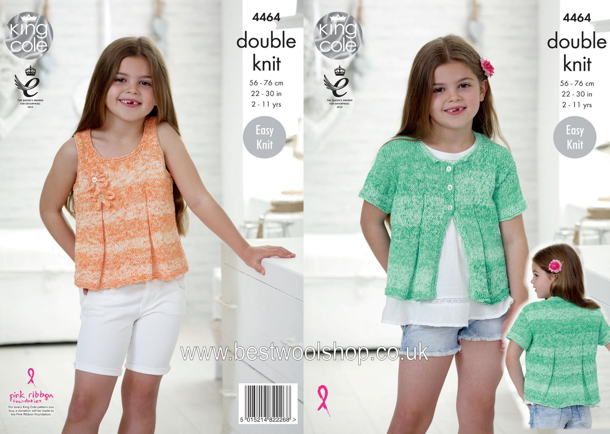 Knitting Patterns Vogue 4464 King Cole Vogue Dk Cardigan Vest Top Bag Knitting Pattern To Fit Age 2 To 11 Years