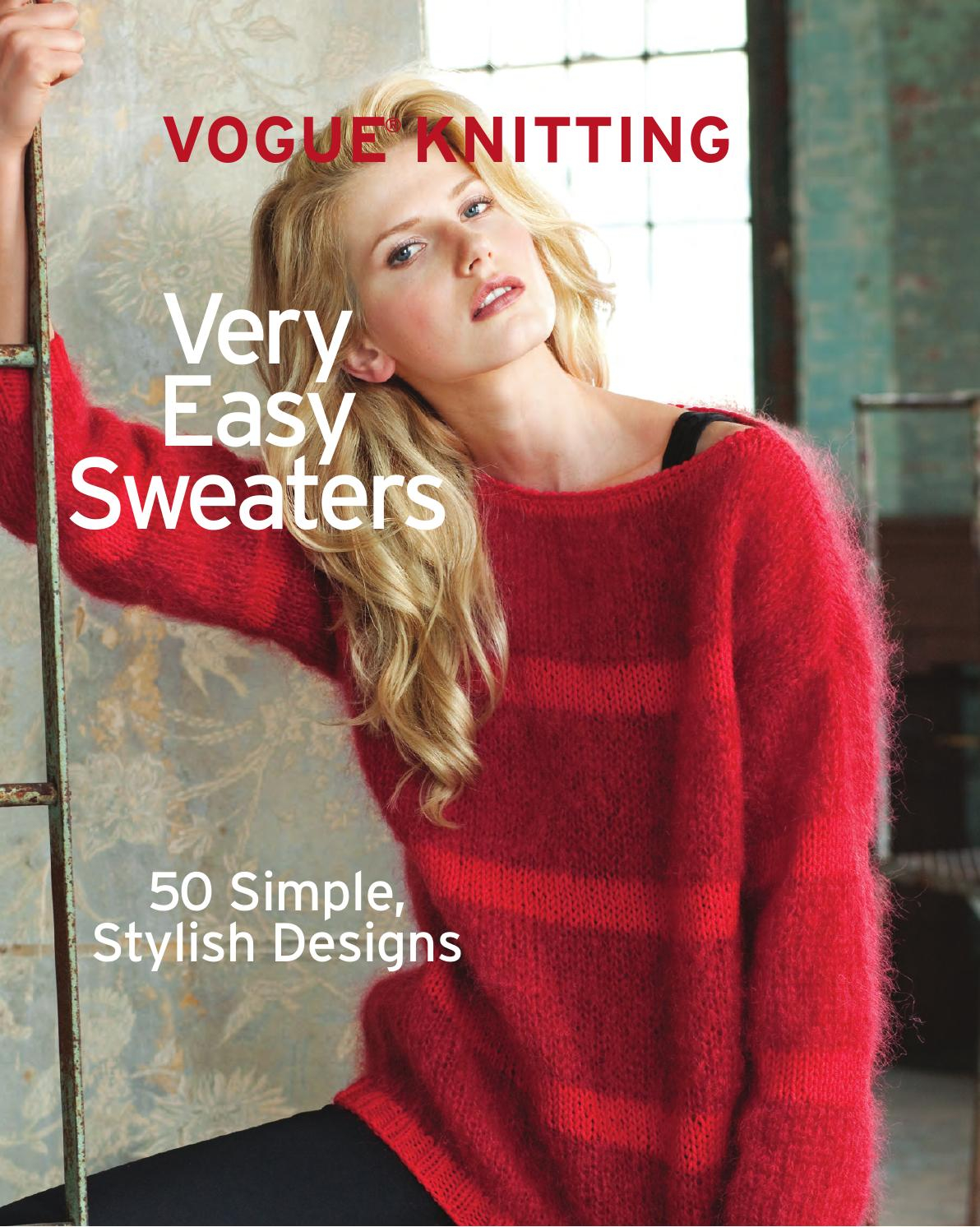 Knitting Patterns Vogue Very Easy Sweaters Sixthspring Books Issuu
