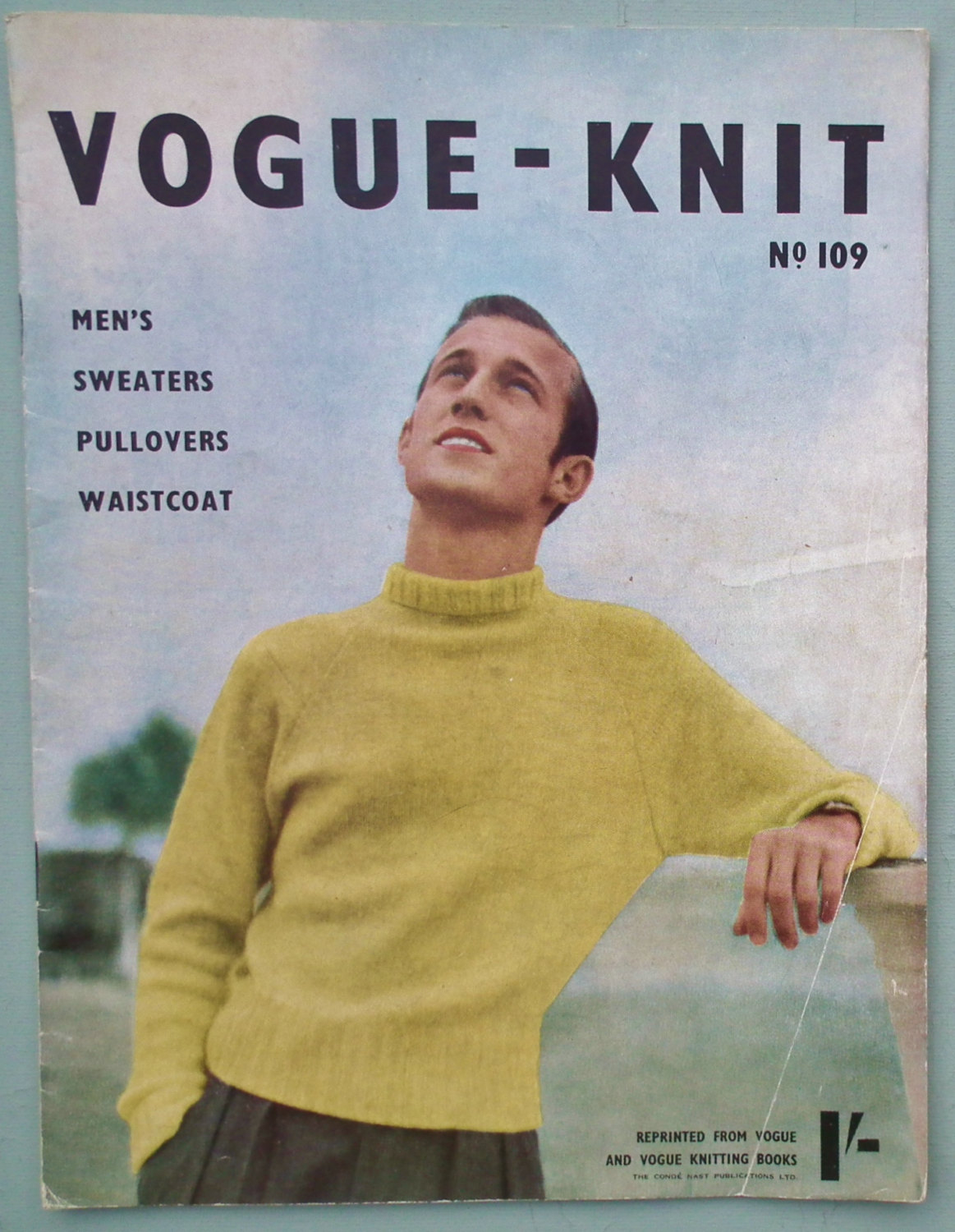 Knitting Patterns Vogue Vogue Knit No 109 Mens Sweaters Pullovers Waistcoat 1953 Knitting Patterns Book Vintage 1940s 1950s 40s 50s Original Patterns