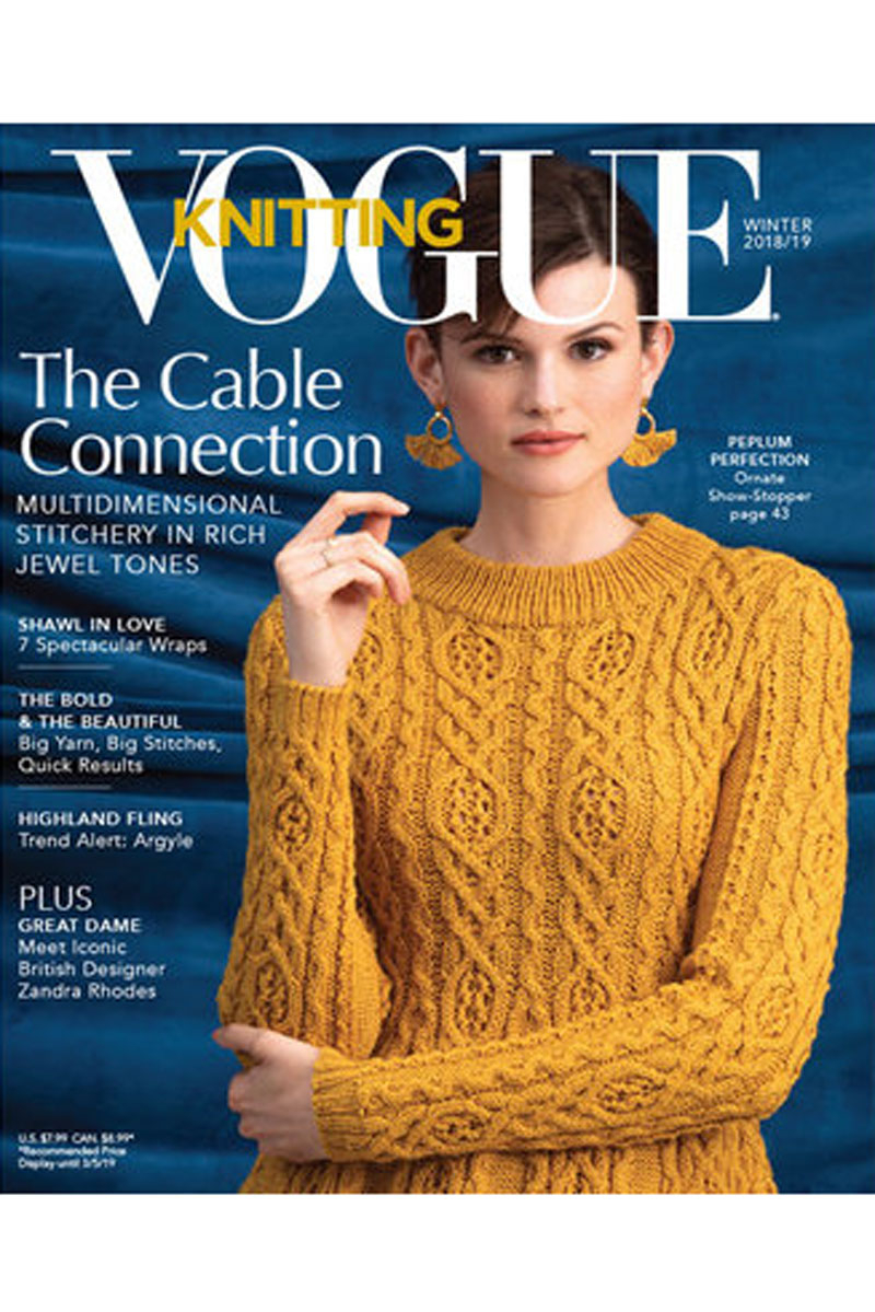 Knitting Patterns Vogue Vogue Knitting International Magazine 1819 Winter