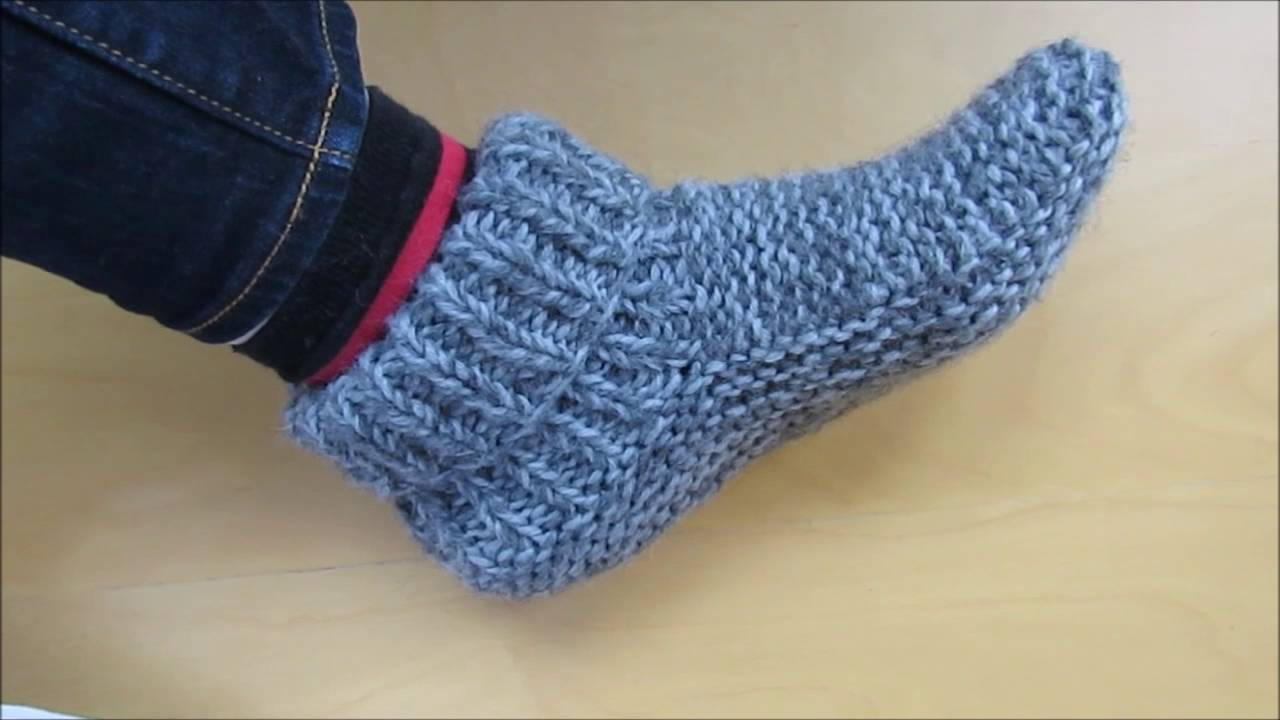 Knitting Sock Patterns For Beginners Knitting Adult Size Slippers With A French Accent Beginners
