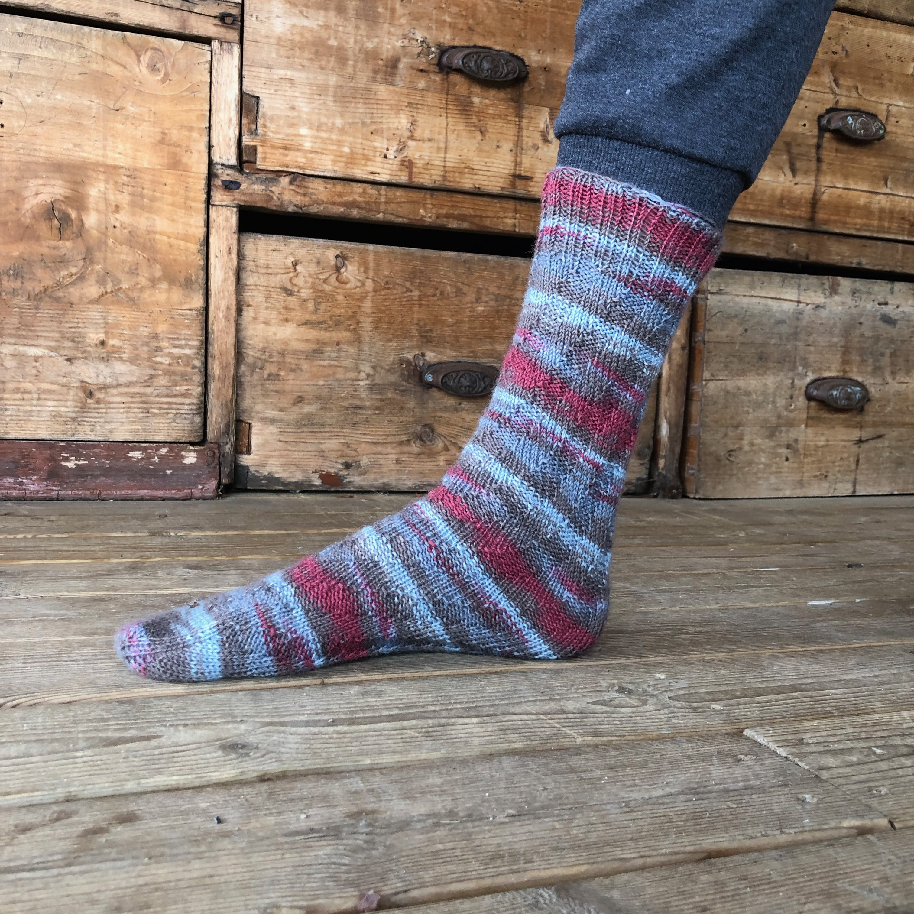 Knitting Sock Patterns Gaute Heel Less Spiral Sock