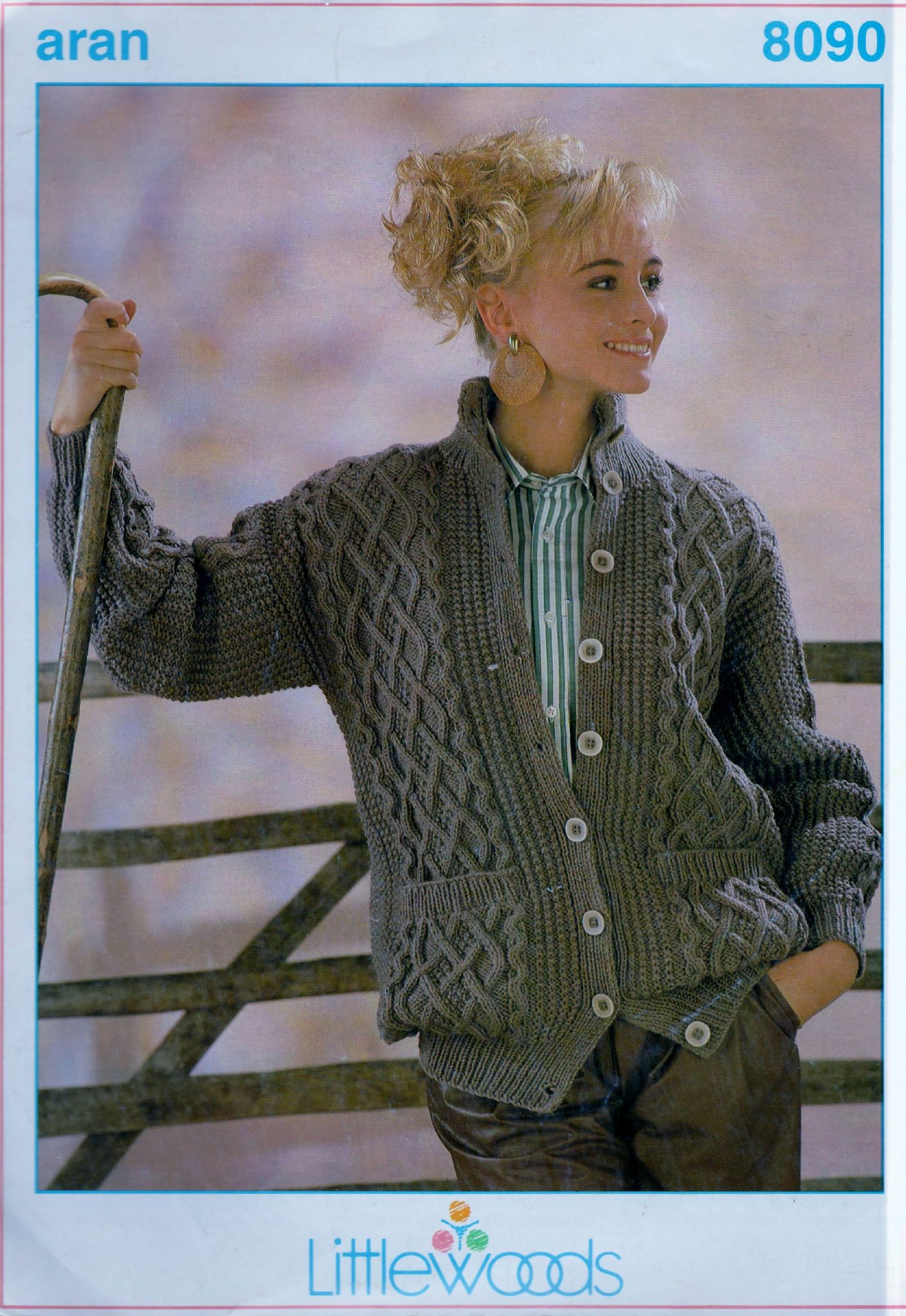 Ladies Aran Cardigan Knitting Patterns Pdf Littlewoods 8090 Aran Knitting Pattern Ladies Cardigan Jacket Bust 32 42