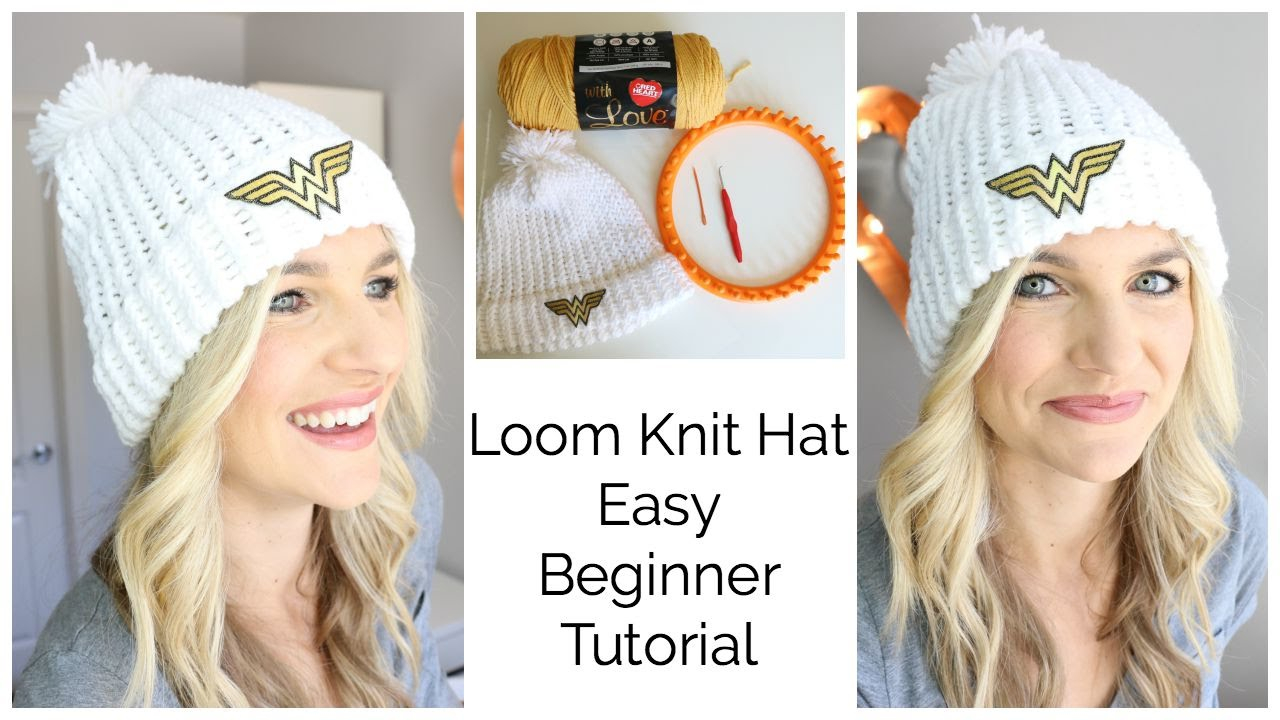 Ladies Knitted Hat Patterns Easy Loom Knit Hat Tutorial Beginner