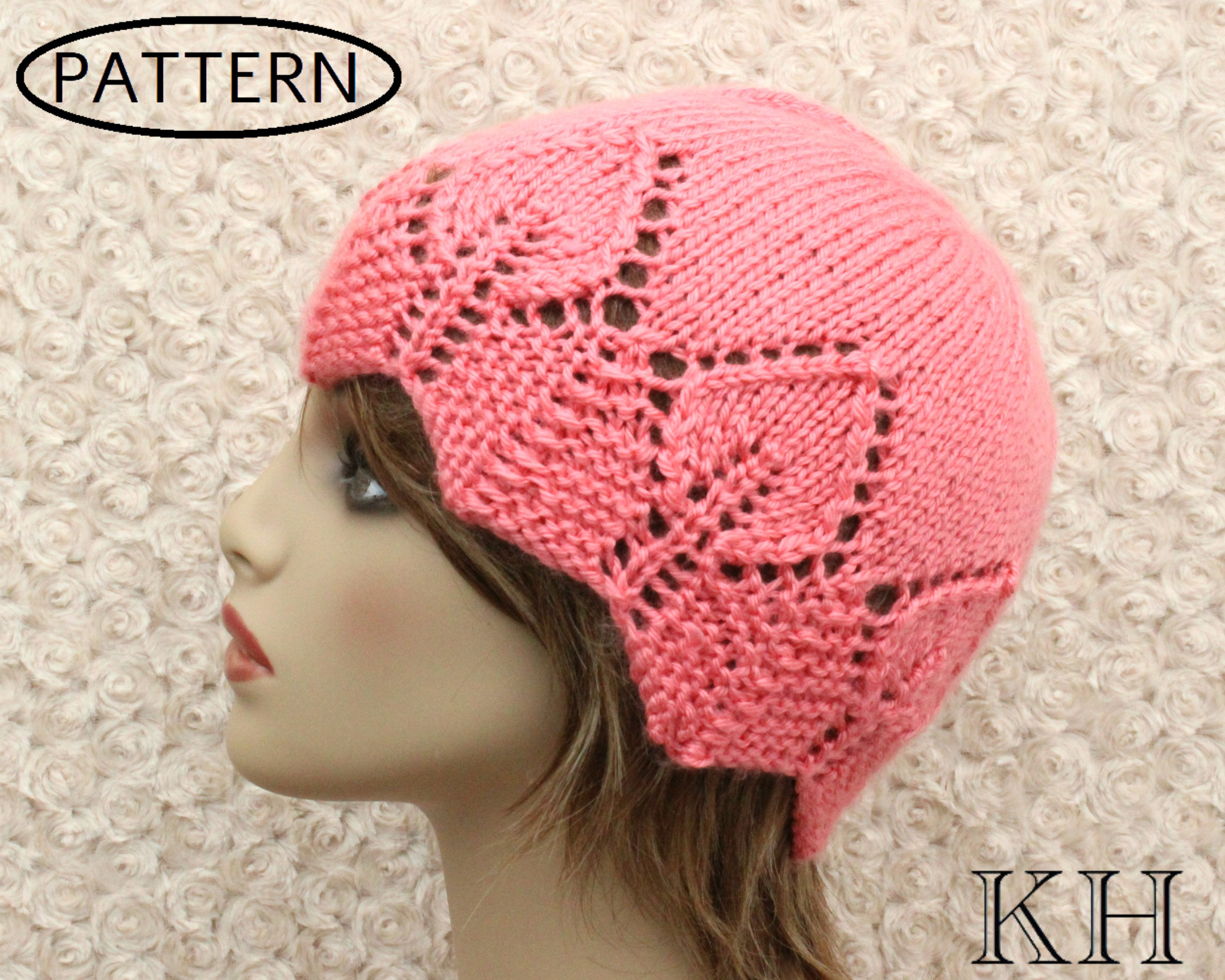Ladies Knitted Hat Patterns Knitting Pattern Ladies Hat Knitted Beanie Womens Hat Pattern Ladies Knitted Hat Pattern Kp28