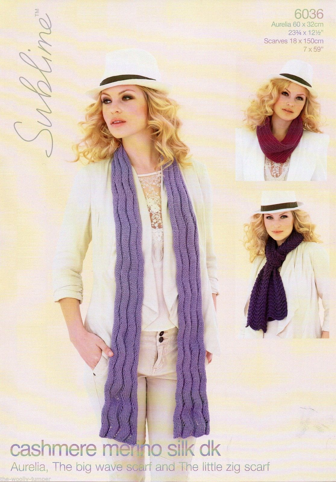 Ladies Scarf Knitting Pattern 6036 Sublime Cashmere Merino Silk Dk Ladies Scarf Knitting Pattern