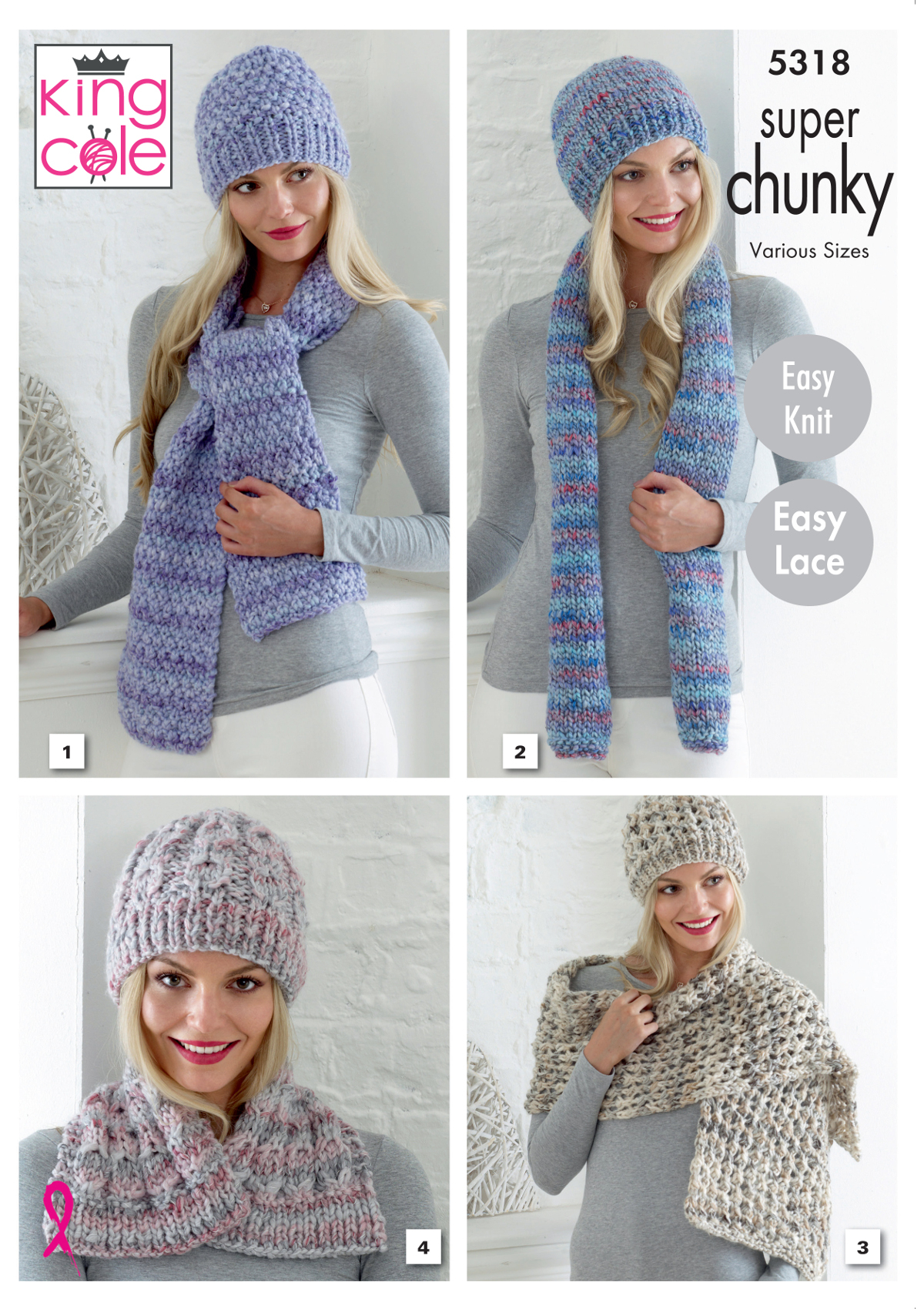 Ladies Scarf Knitting Pattern Details About Easy Knit Womens Knitting Pattern Scarves Hats King Cole Super Chunky 5318