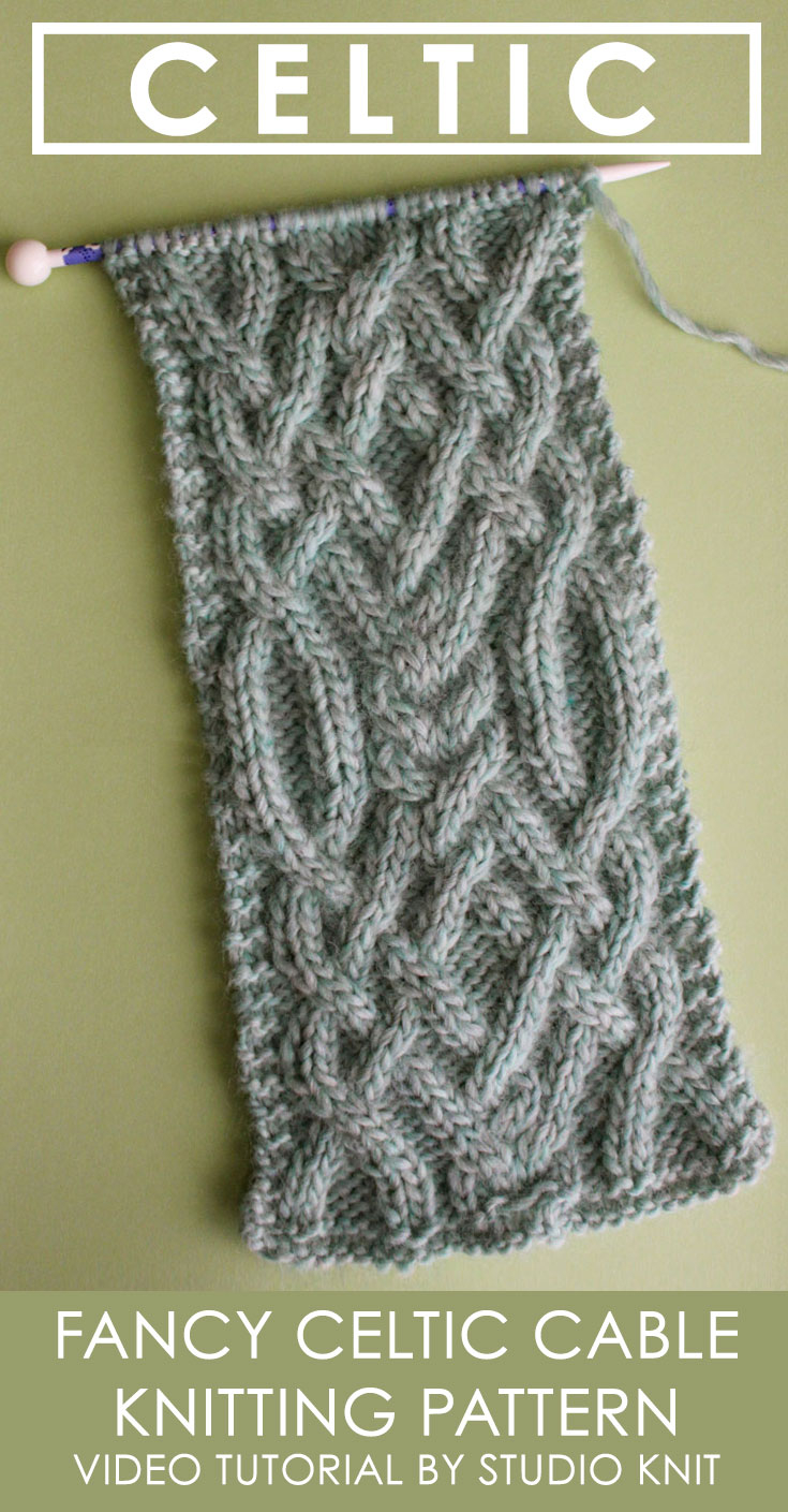 Learn Knitting Patterns Fancy Celtic Cable Knitting Pattern Studio Knit