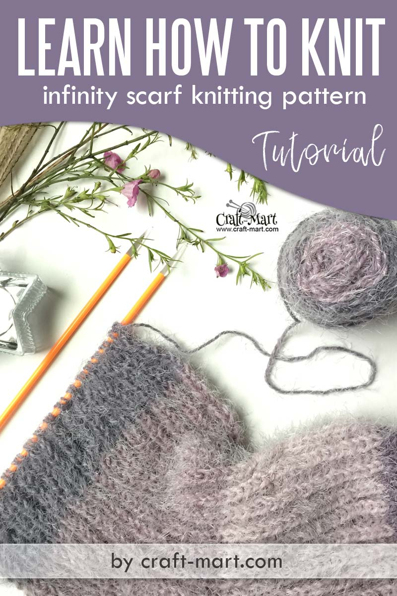 Learn Knitting Patterns Knit Stitch Patterns How To Knit An Infinity Scarf Using Rib Stitch