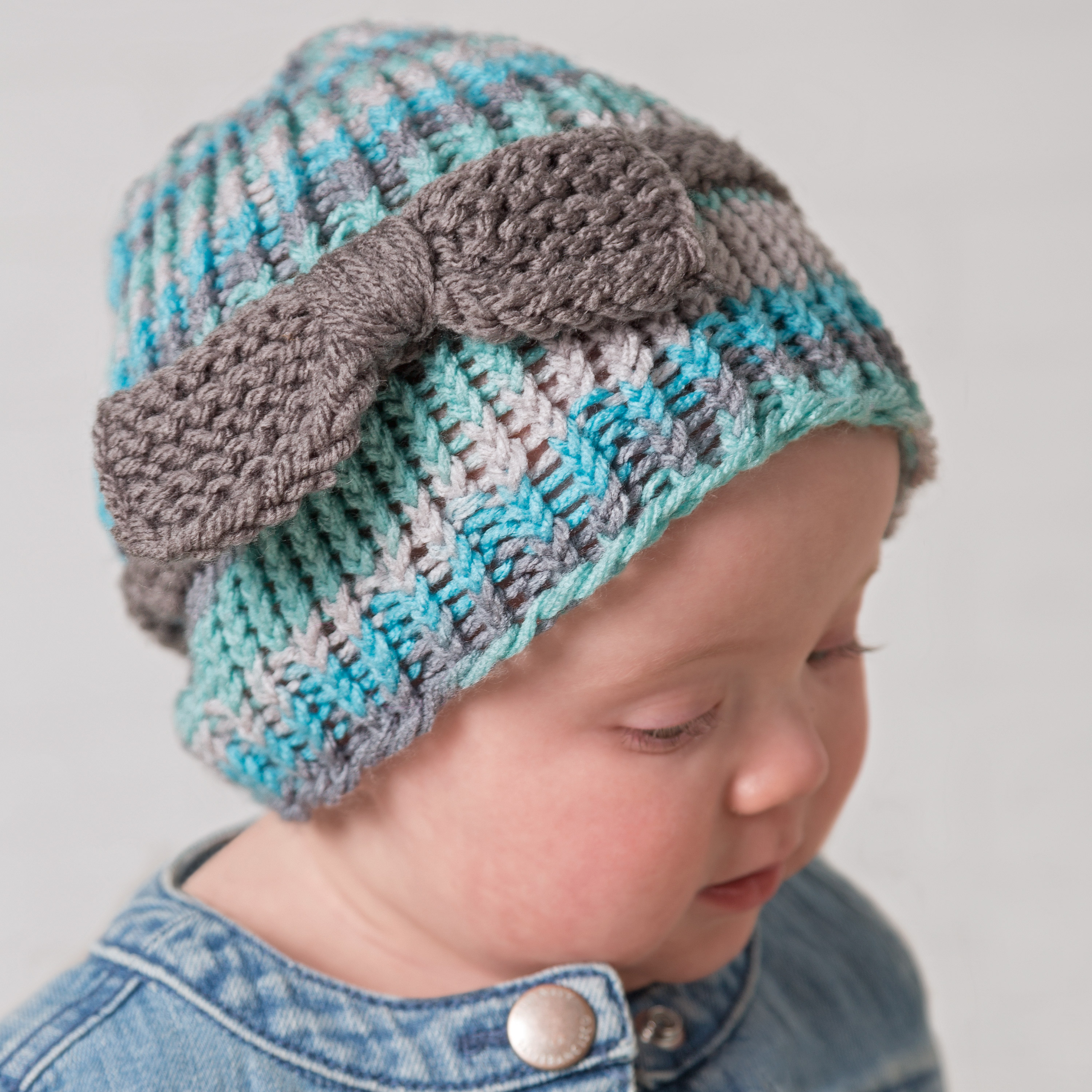 Loom Knit Hat Patterns Free Loom Knit Ba Or Toddler Bow Hat