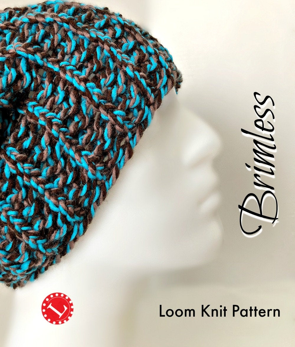 Loom Knit Patterns Round Looms Loom Knitting Patterns Hat Slouchy Beanie For Men Or Women Includes Video Tutorial Extra Large Round Knitting Looms Broken Rib Loomahat