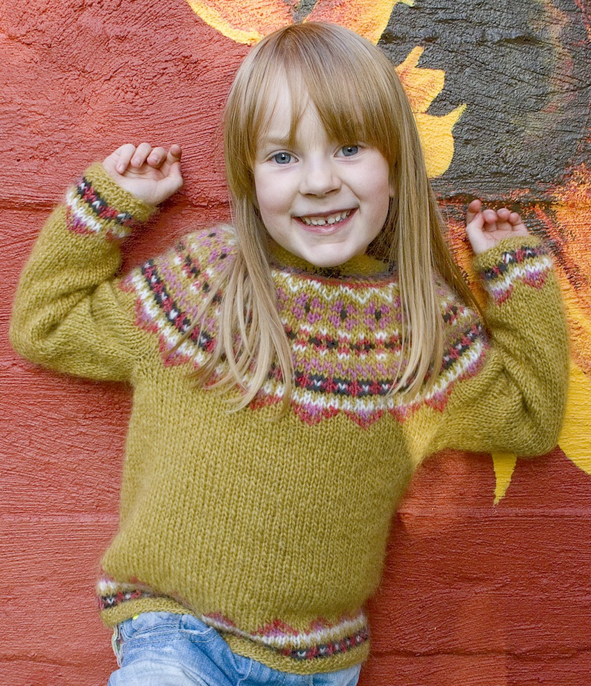 Lopi Knitting Patterns Free Knitting Pattern Fimma Icelandic Sweater Kids Sizes 4 6