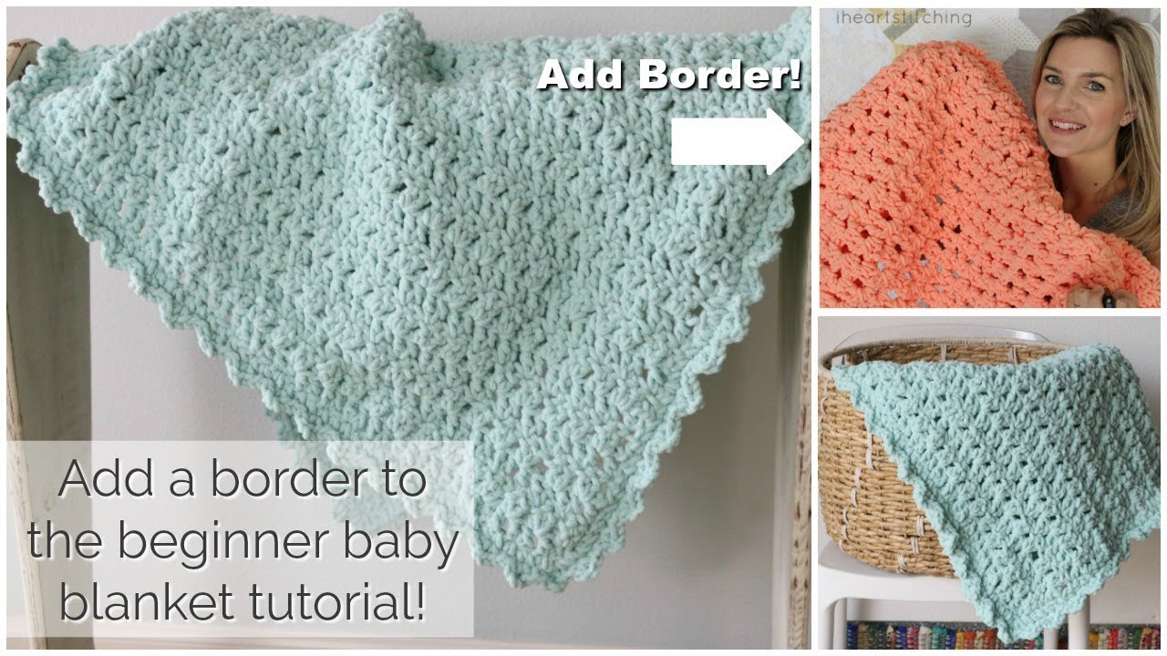 Machine Knit Baby Blanket Pattern Add A Border To The Easy Crochet Ba Blanket