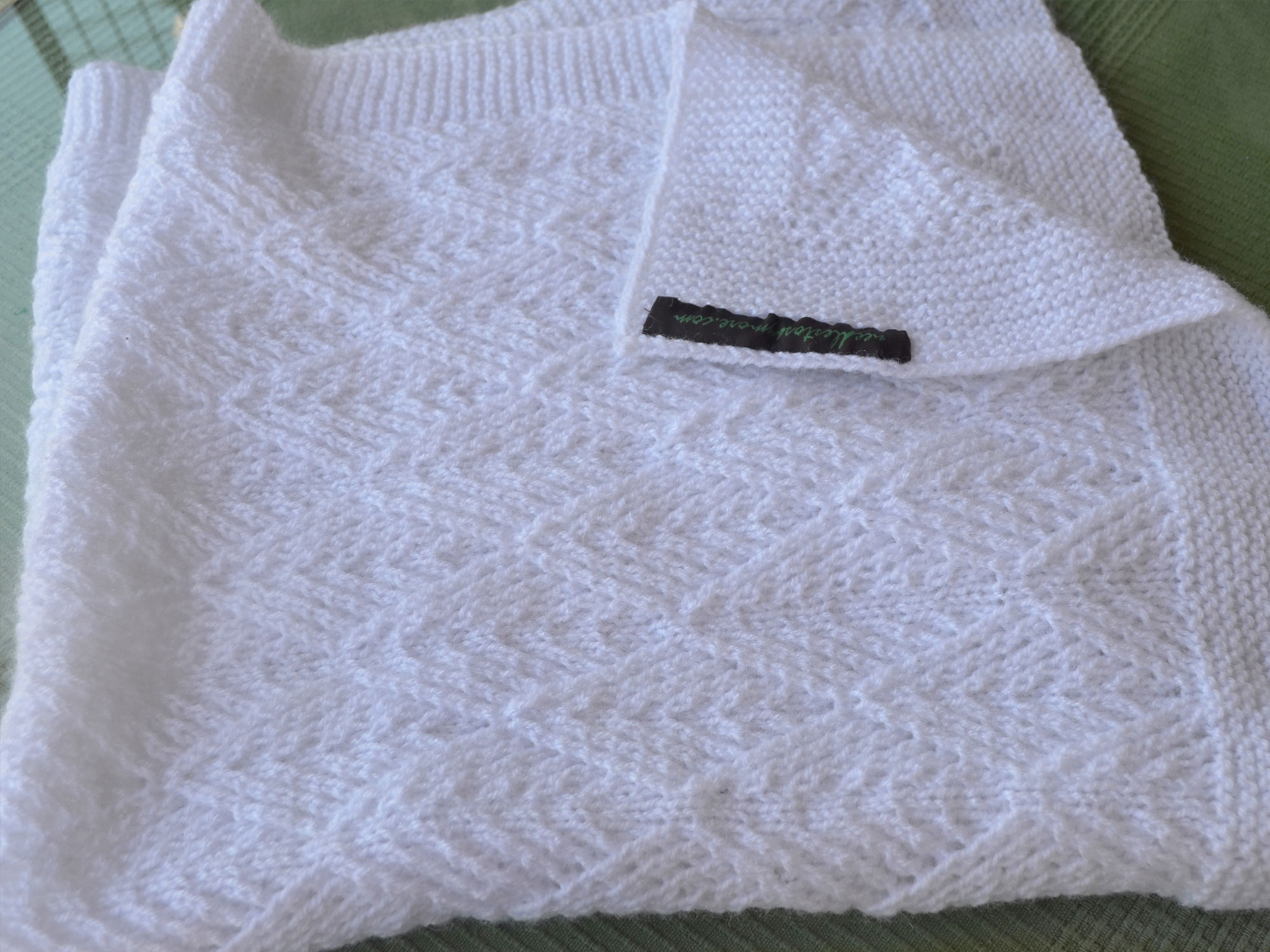 Machine Knit Baby Blanket Pattern Ba Blanket Handknitted Woollen Lace