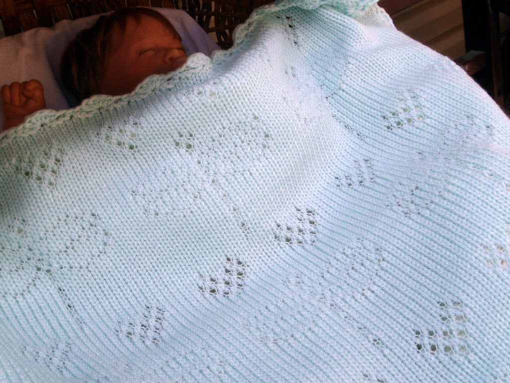 Machine Knit Baby Blanket Pattern Loves Sweetness Machine Knitting Ba Blanket With Dragonflies Pattern Pdf Instant Download Video Tutorial