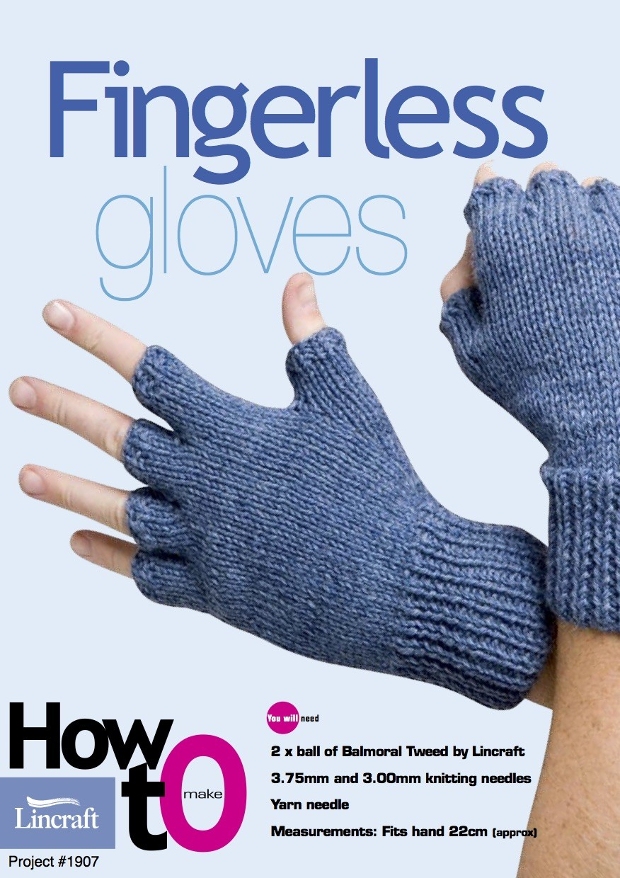 Mens Fingerless Gloves Knitting Pattern Fingerless Gloves 1907 Knitting Lincraft