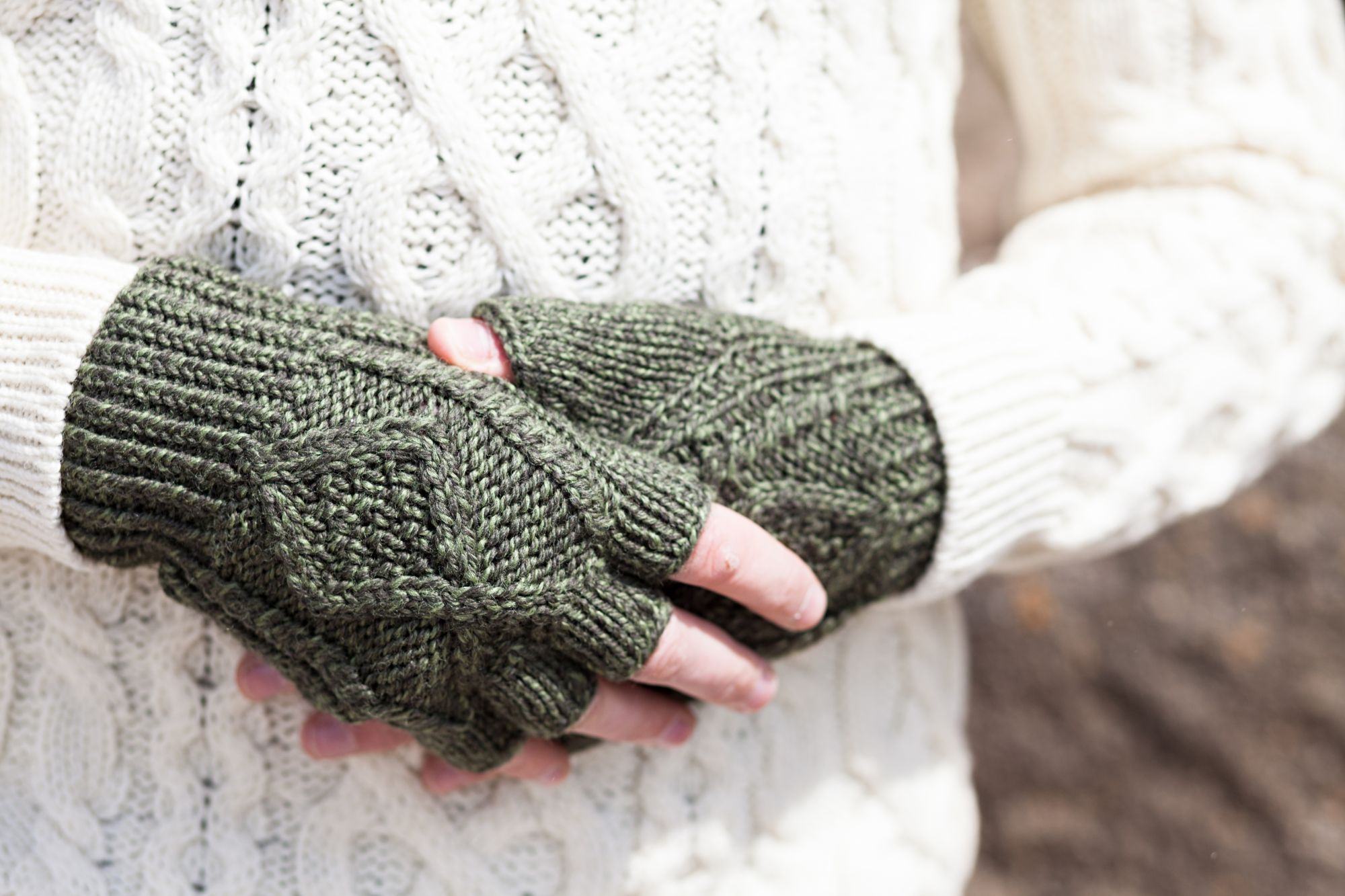 Mens Fingerless Gloves Knitting Pattern Hand Knit Fingerless Gloves