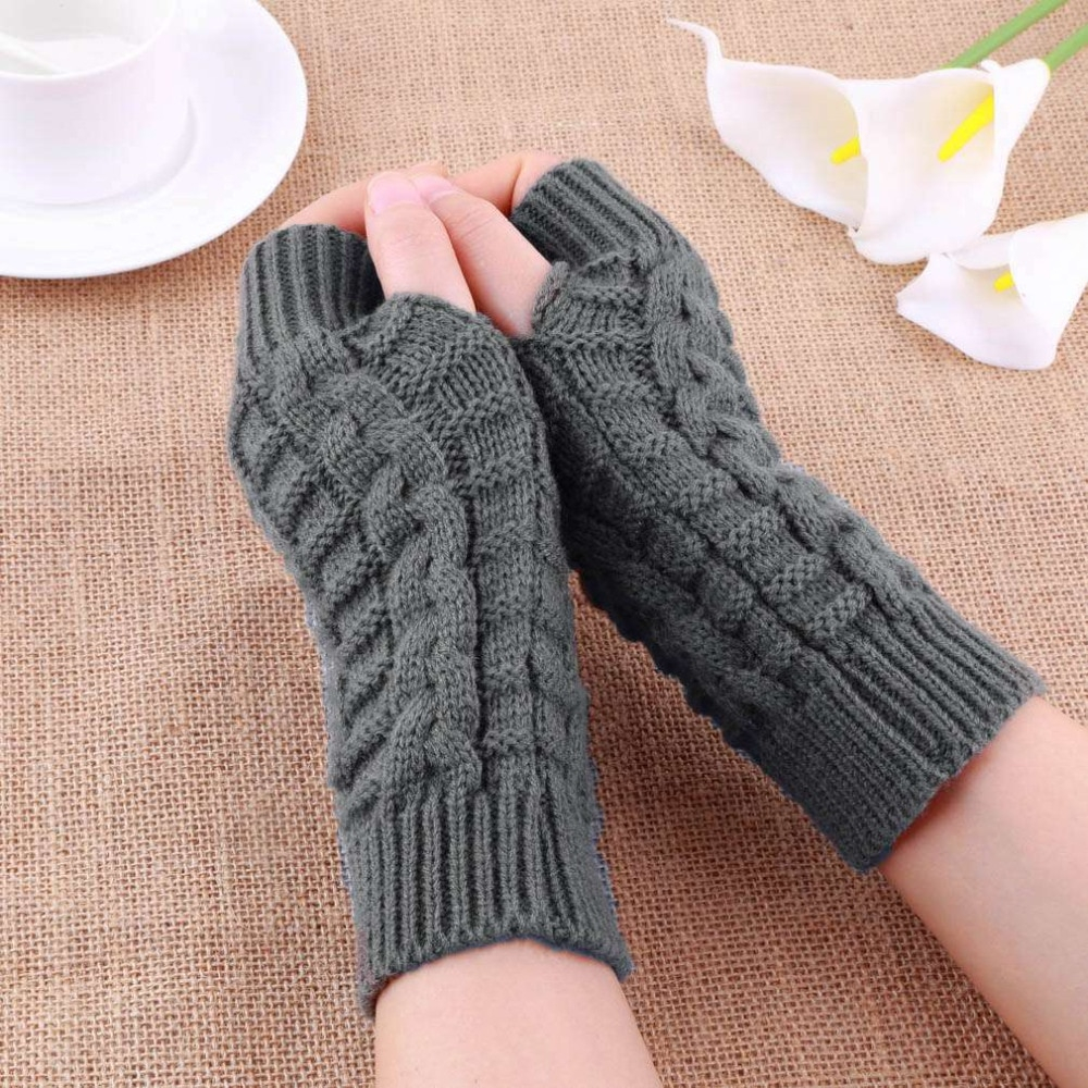 Mens Fingerless Gloves Knitting Pattern Us 135 Knitted Arm Fingerless Gloves Autumn Winter Women Warmth Long Stretchy Mittens Women Winter Hand Arm Warm Female Gloves In Mens Gloves From