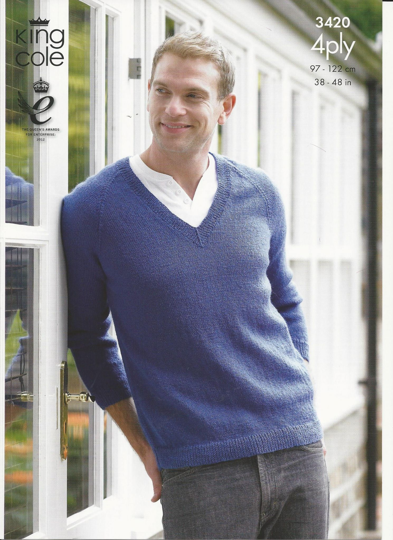Mens Knit Patterns King Cole Mens Sweater And Cardigan 4ply Knitting Pattern 3420