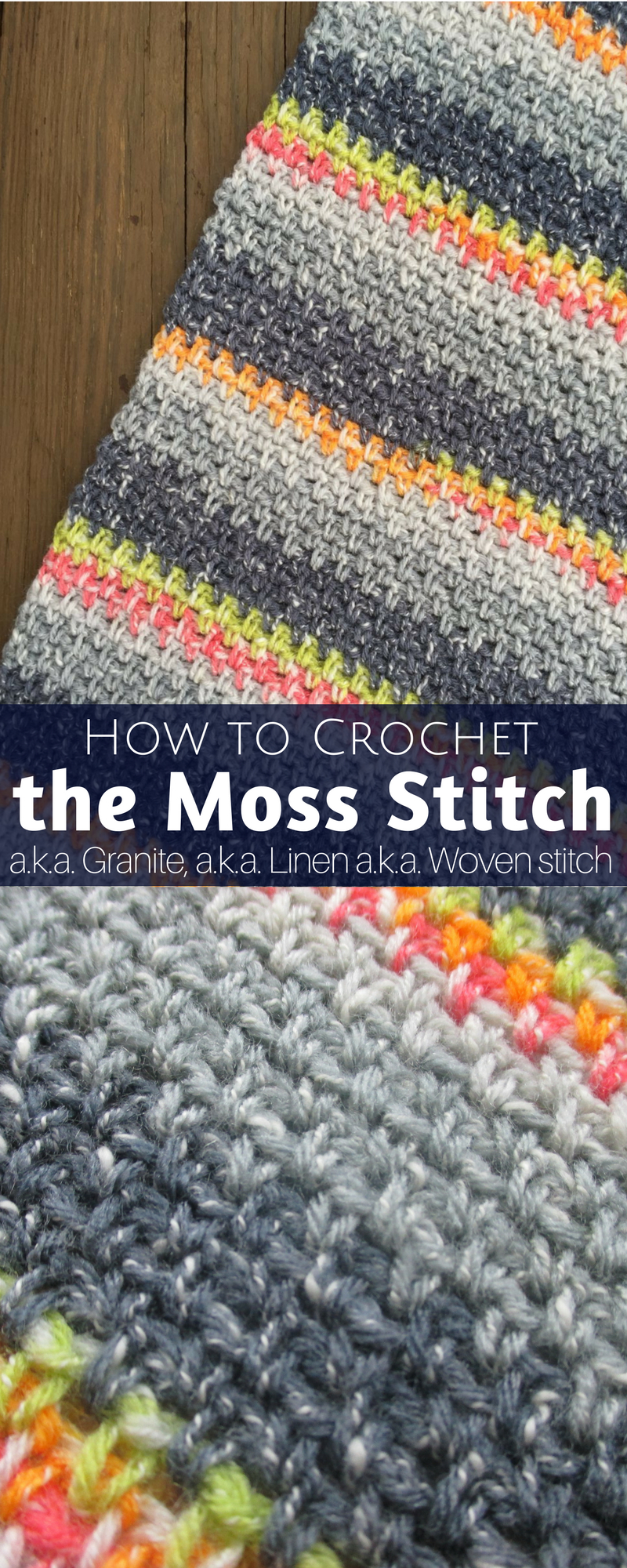Moss Stitch Scarf Knitting Pattern How To Crochet The Moss Stitch Writtenvideo Tutorial