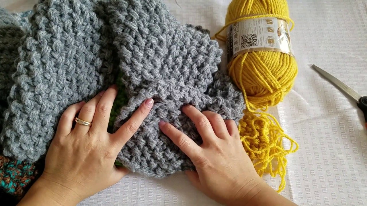 Moss Stitch Scarf Knitting Pattern How To Knit A Seed Stitch Scarf Triple Yarn Method Same Skein