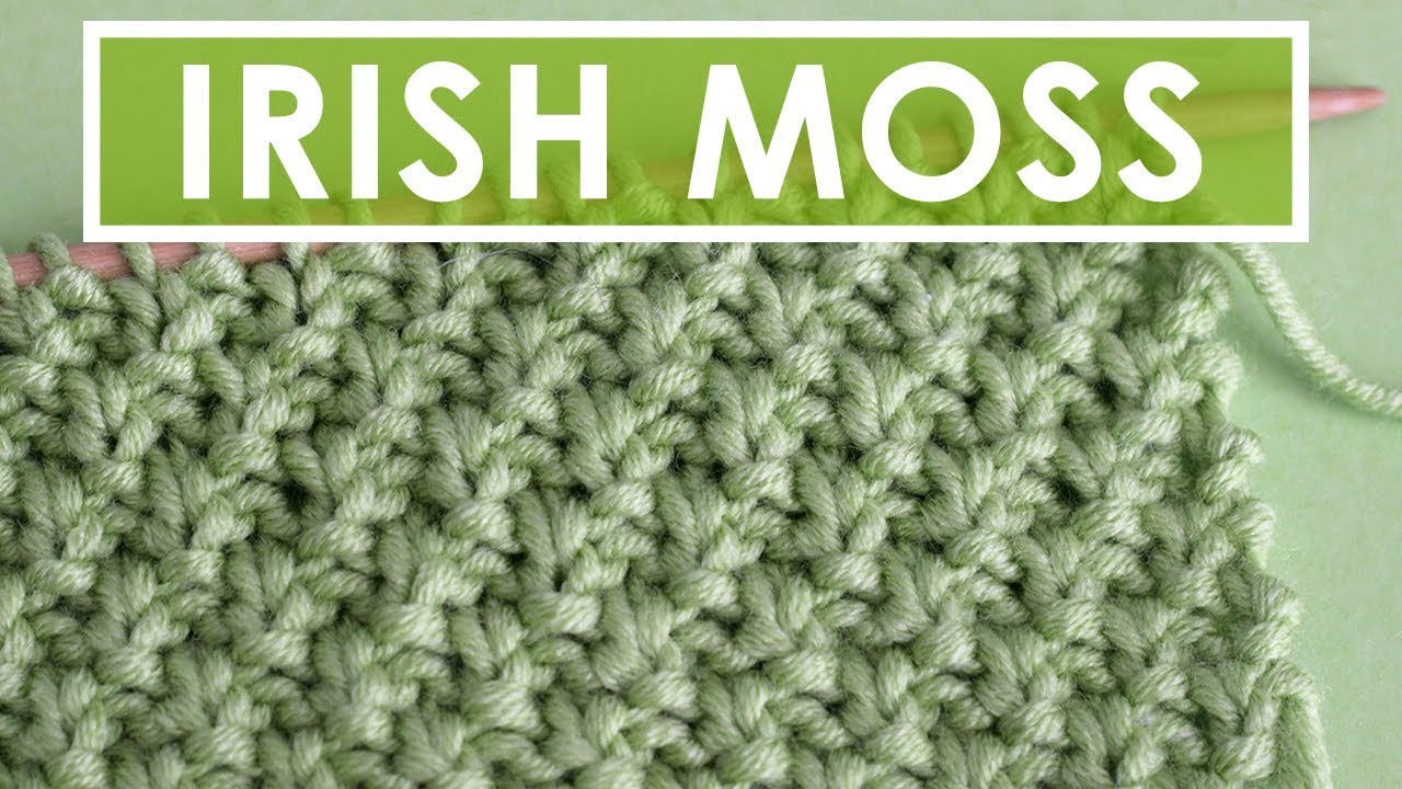 Moss Stitch Scarf Knitting Pattern Irish Moss Knit Stitch Pattern