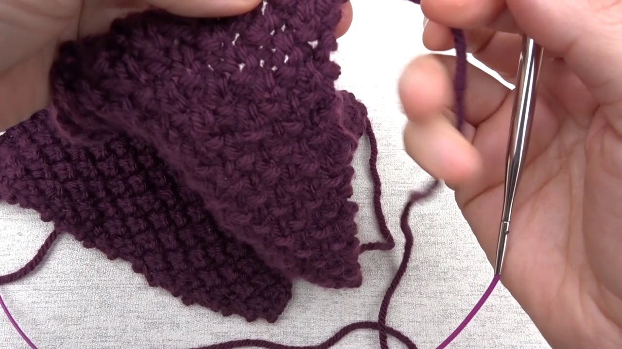 Moss Stitch Scarf Knitting Pattern Learn To Knit For Beginners Irish Moss Stitch Scarf