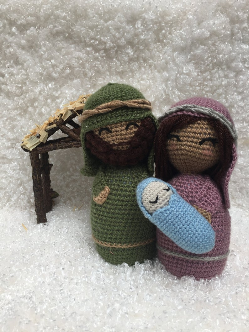 Nativity Knitting Pattern Free Crochet Nativity Pattern Instant Download Amigurumi Nativity Scene Pattern