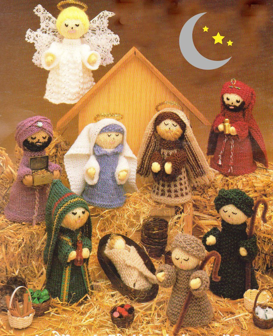 Nativity Knitting Pattern Free Pdf Digital Nativity Knitting Pattern 9 Christmas Figures Easy To Knit Figures 4 5