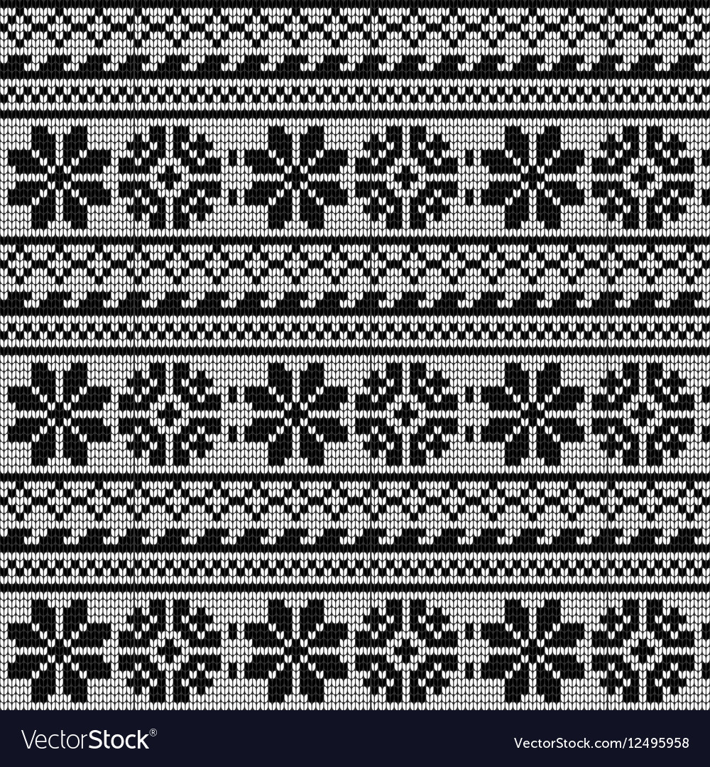 Norwegian Patterns For Knitting Norwegian Star Knitting Pattern Vector Image