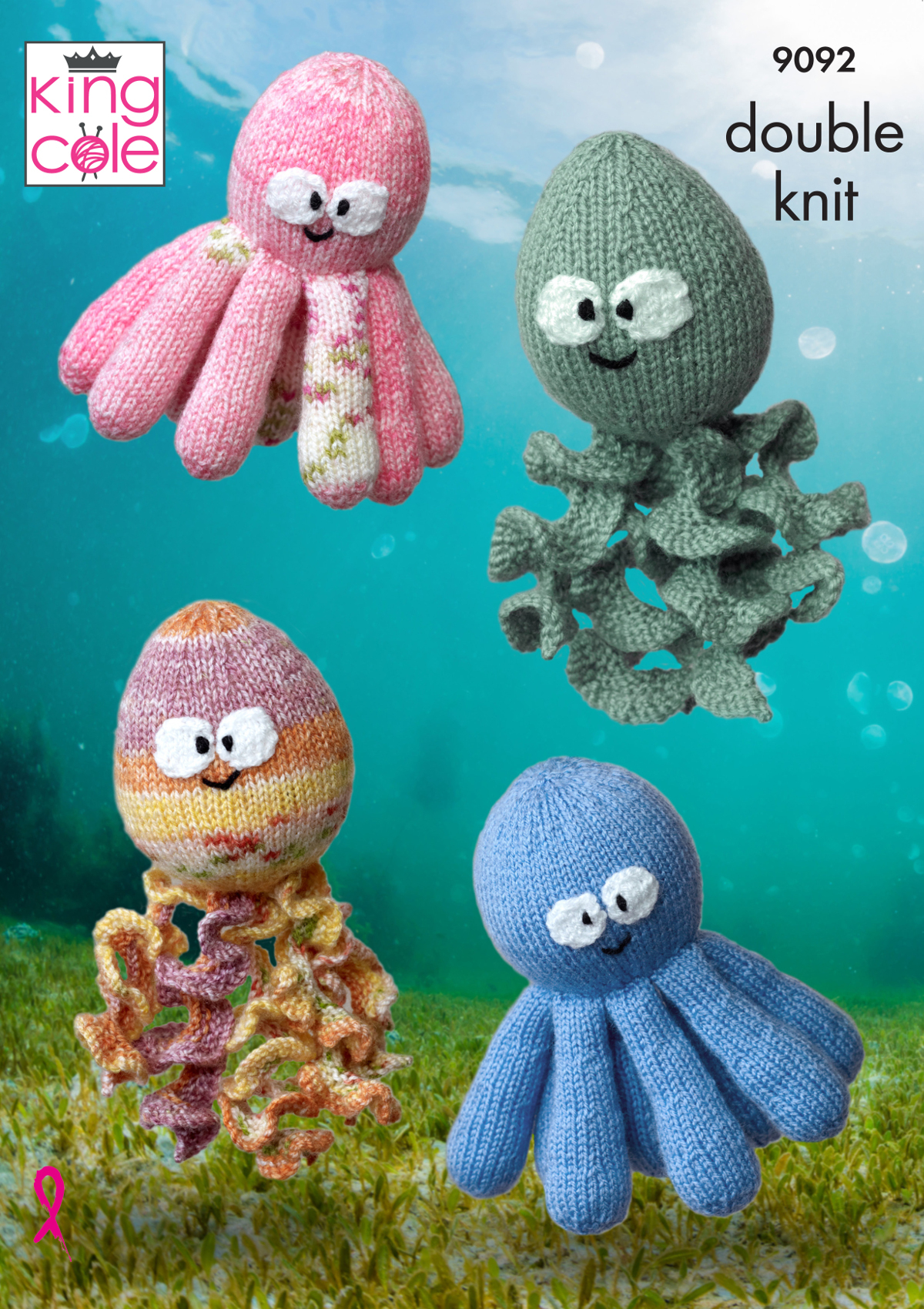 Octopus Knitting Pattern Details About Double Knitting Pattern Small Or Large Octopus Squid Toys King Cole Dk 9092