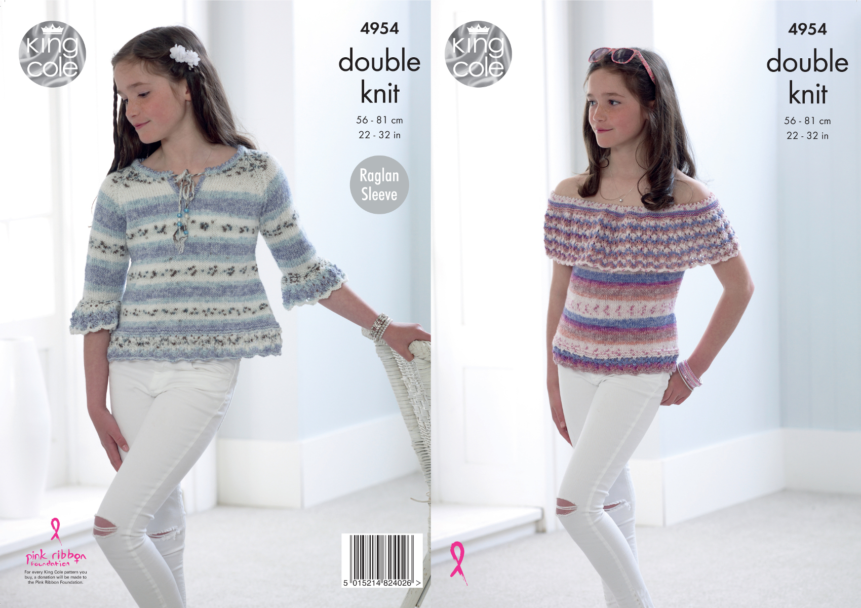 Off The Shoulder Sweater Knitting Pattern Details About Girls Double Knitting Pattern King Cole Off Shoulder Top Raglan Sweater 4954