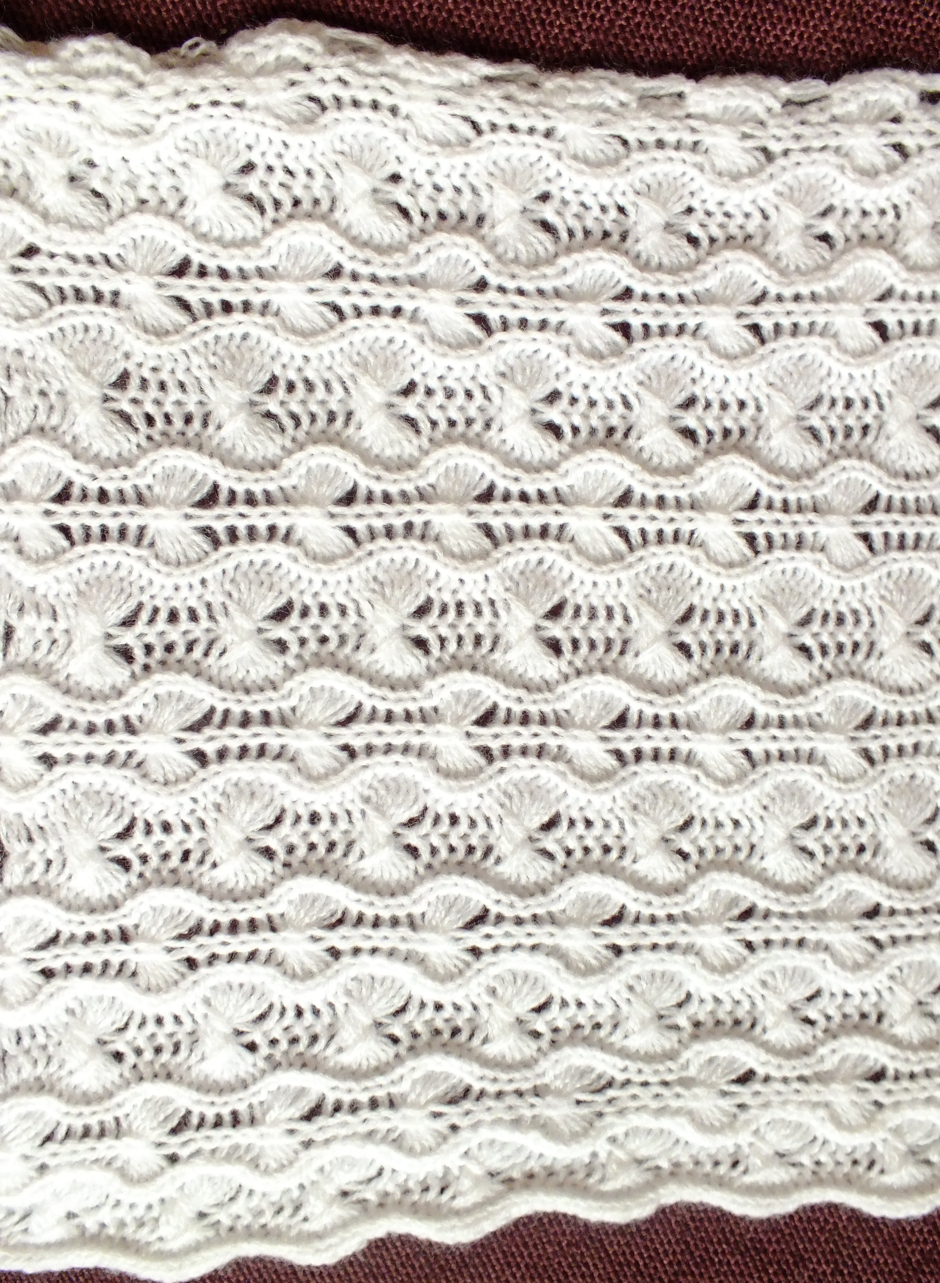Passap Knitting Machine Patterns Gossamer Tuck Lace Shawl Scarf On The Passap E 6000