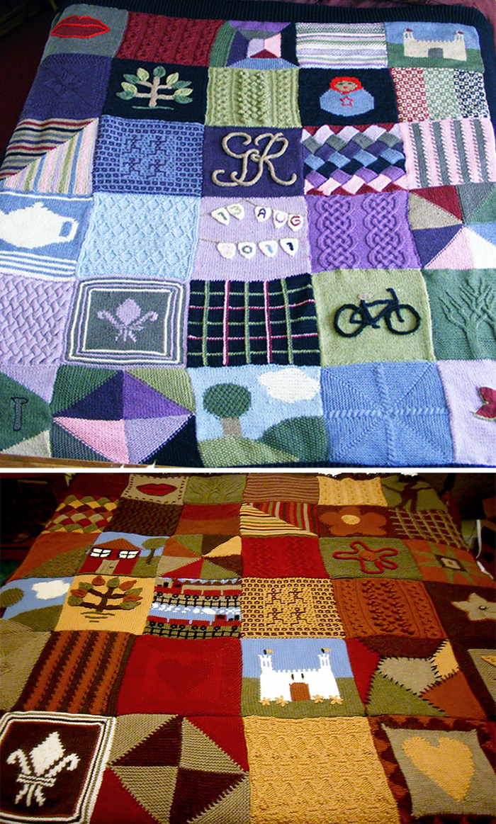 Patchwork Knitting Patterns For Blankets Quilt Ba Blanket And Afghan Knitting Patterns In The Loop Knitting