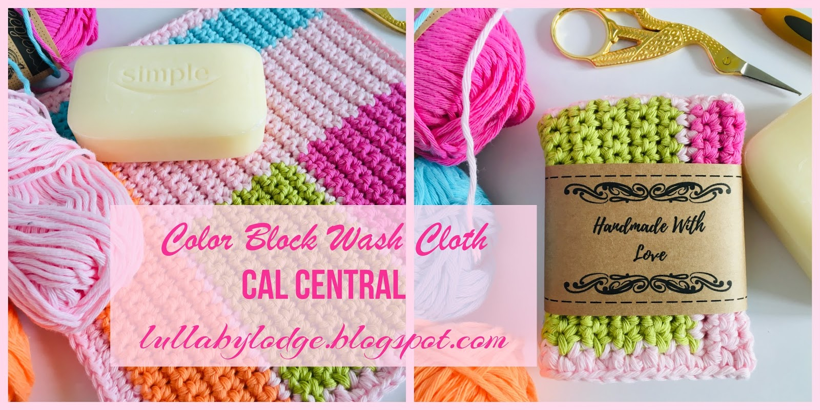 Pattern Central Knitting Lulla Lodge Color Block Washcloth Cal Central Crochet Along