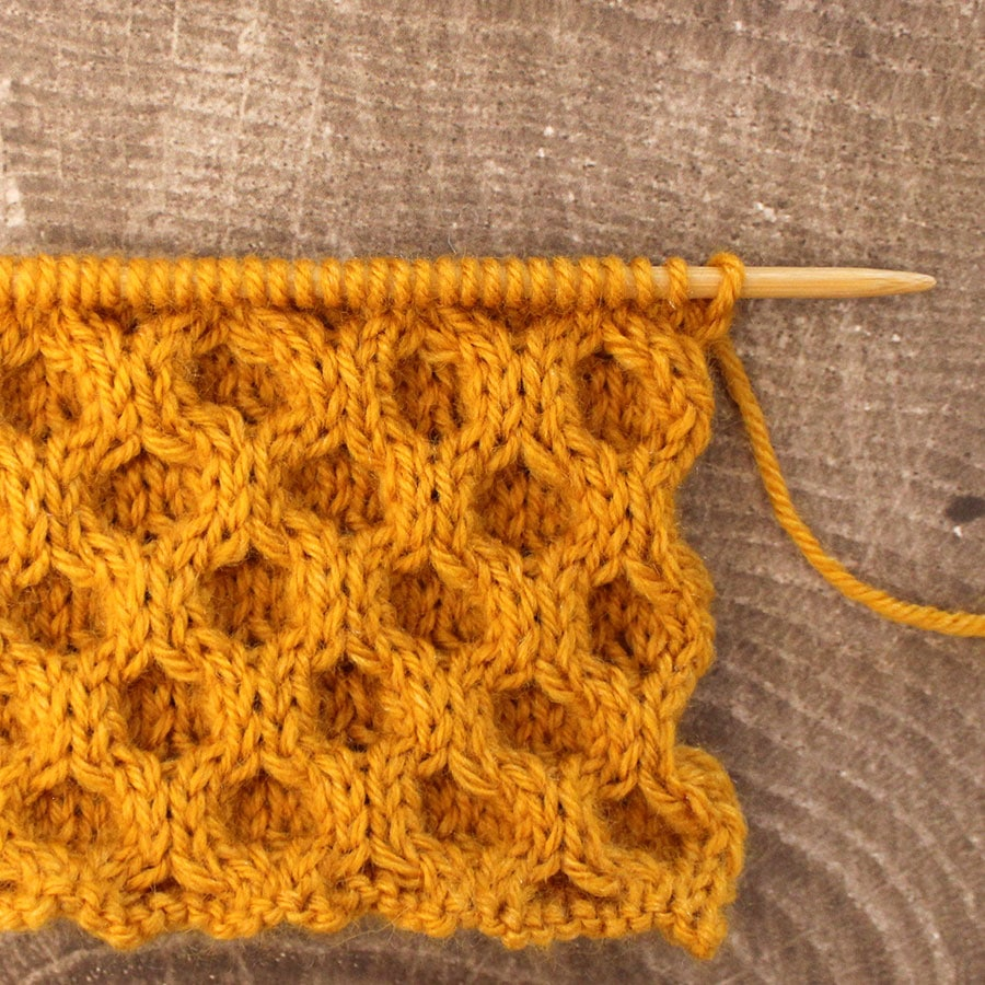 Pattern Knit Honeycomb Cable Stitch Knitting Pattern Studio Knit