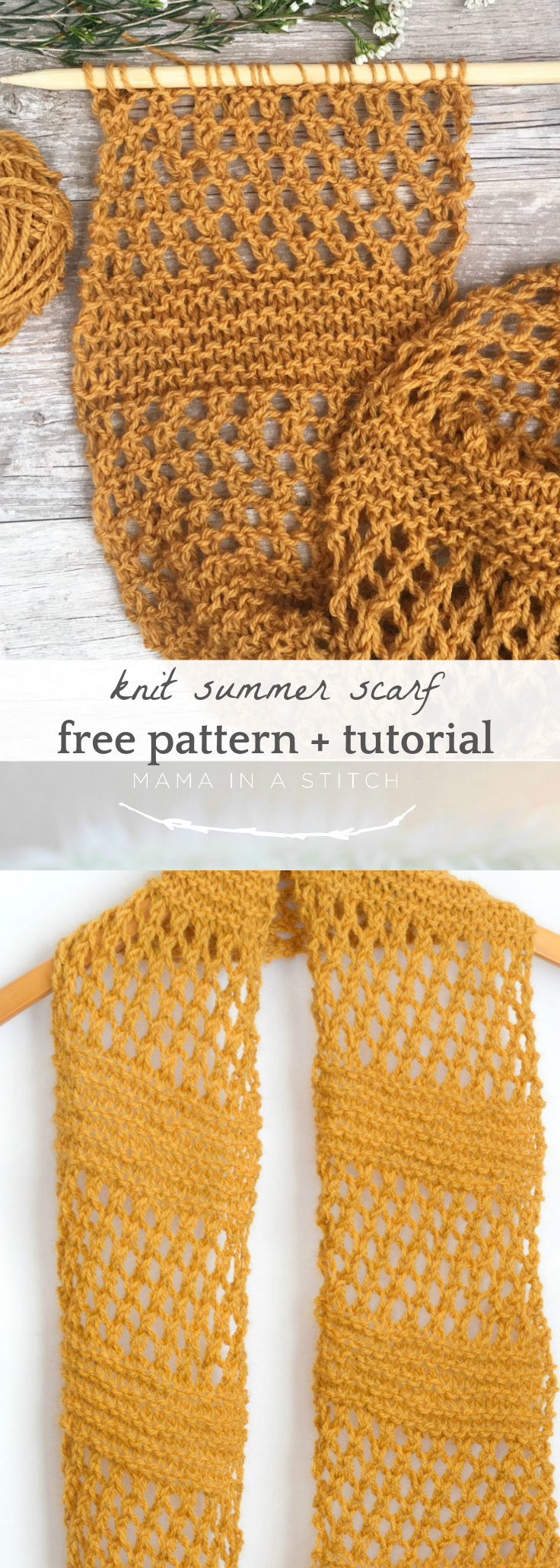 Patterns For Knitting A Scarf Honeycombs Summer Easy Scarf Knitting Pattern Mama In A Stitch