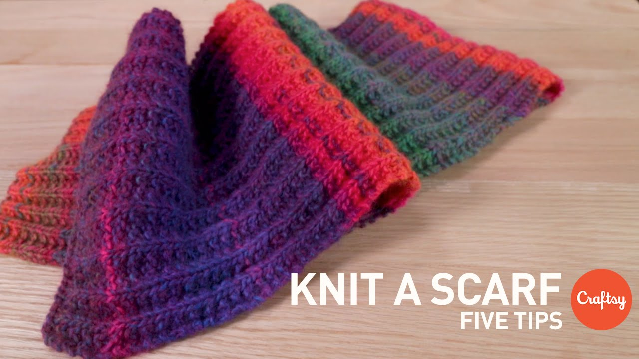 Patterns For Knitting A Scarf How To Knit A Scarf 5 Tips For Beginners Craftsy Knitting Tutorial