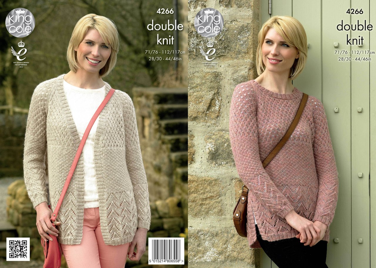 Patterns To Knit King Cole 4266 Knitting Pattern Cardigan And Sweater In Panache Dk
