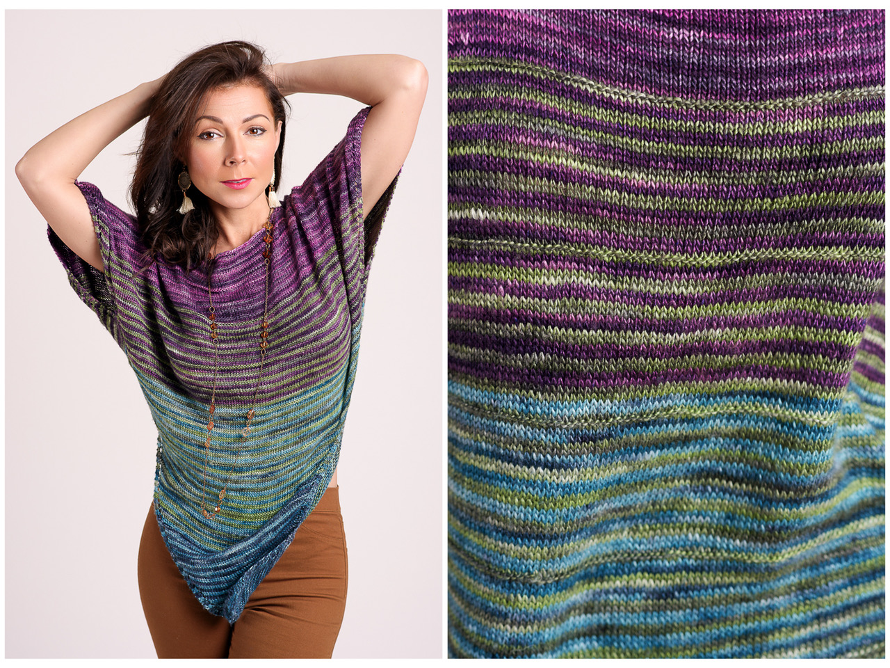 Poncho Pattern Knit Harukaze Knitted Poncho Pattern Expression Fiber Arts A Positive