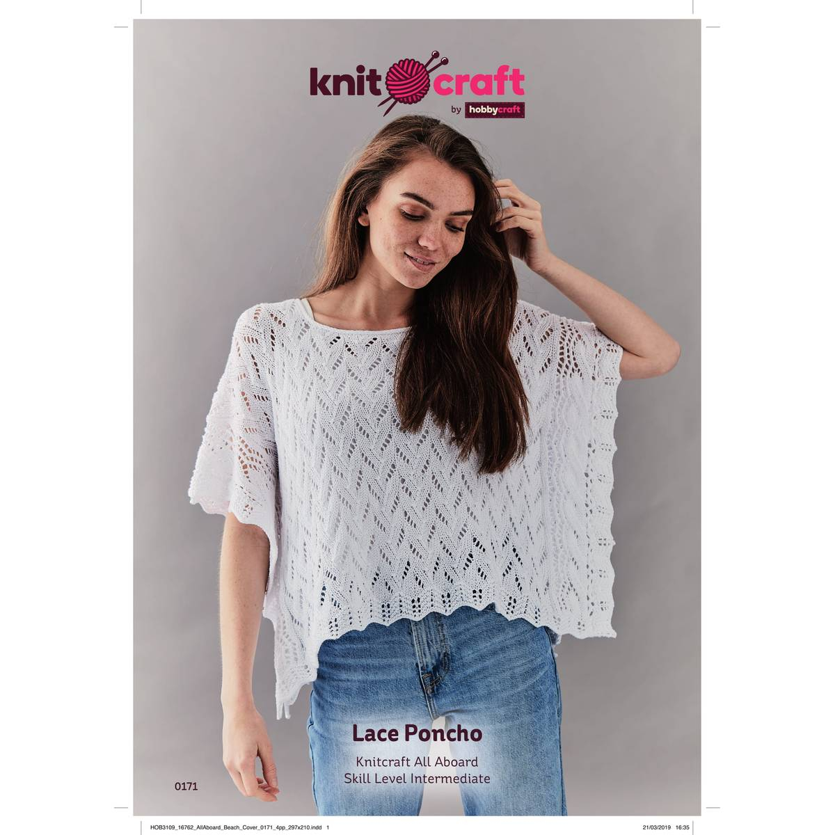 Poncho Pattern Knit Knitcraft Lace Poncho Digital Pattern 0171